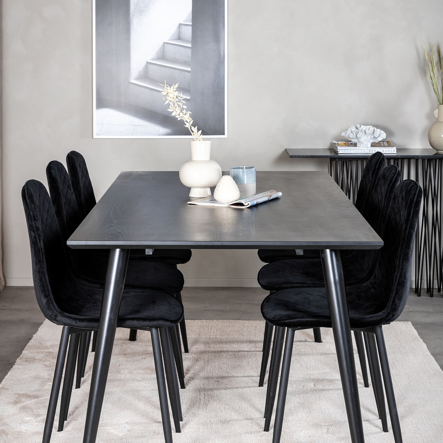 Spisegruppe Venture Home Dipp med 6 Polar Stitches Stoler