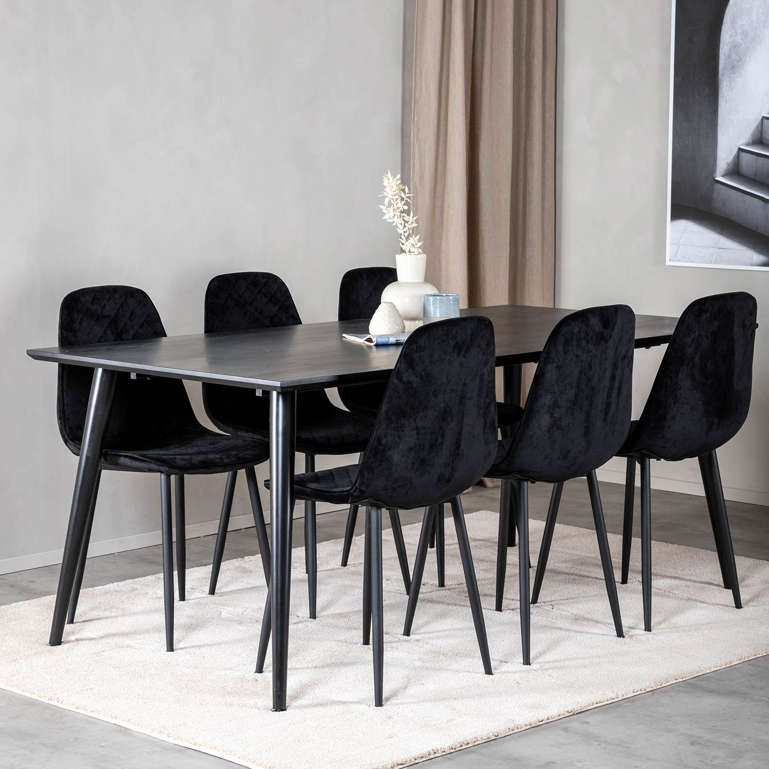 Spisegruppe Venture Home Dipp med 6 Polar Stitches Stoler