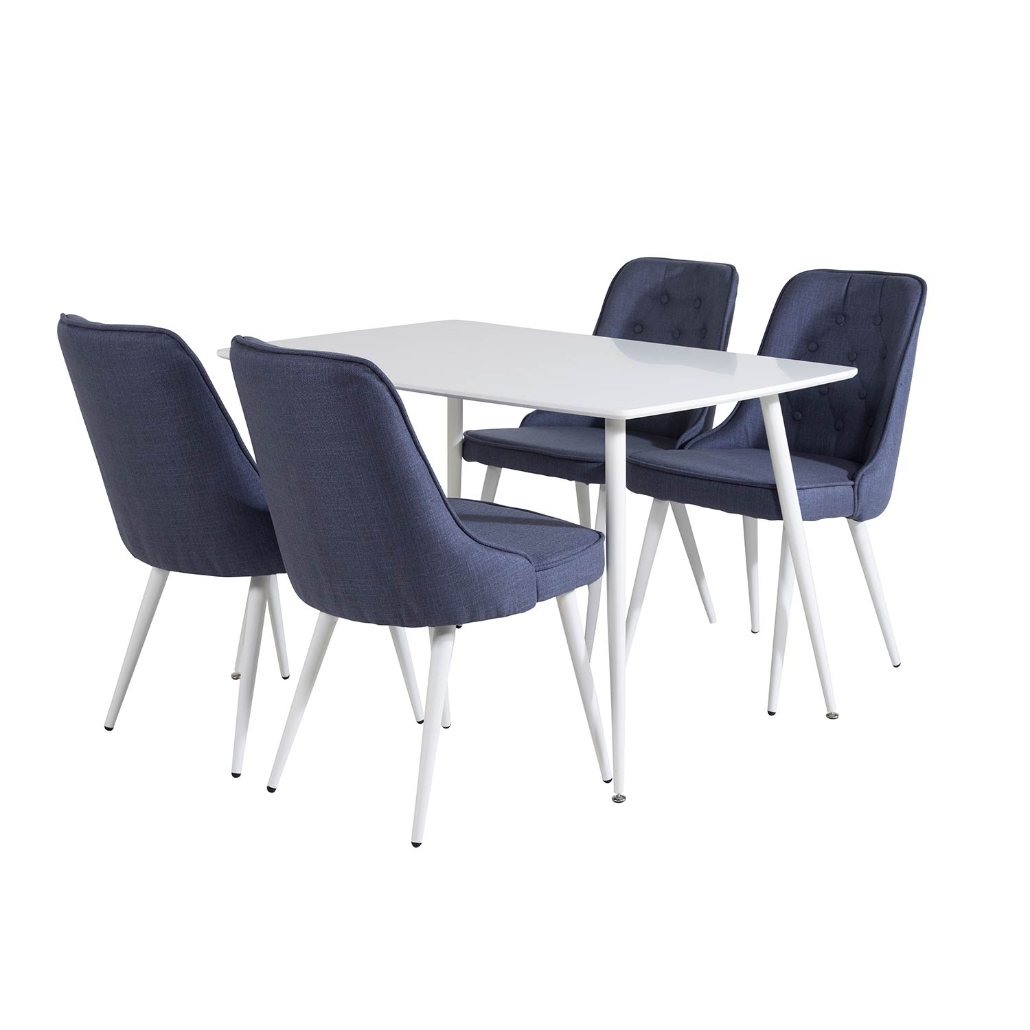 Spisegruppe Venture Home Pobbie med 4 Vera Stoler Polyester
