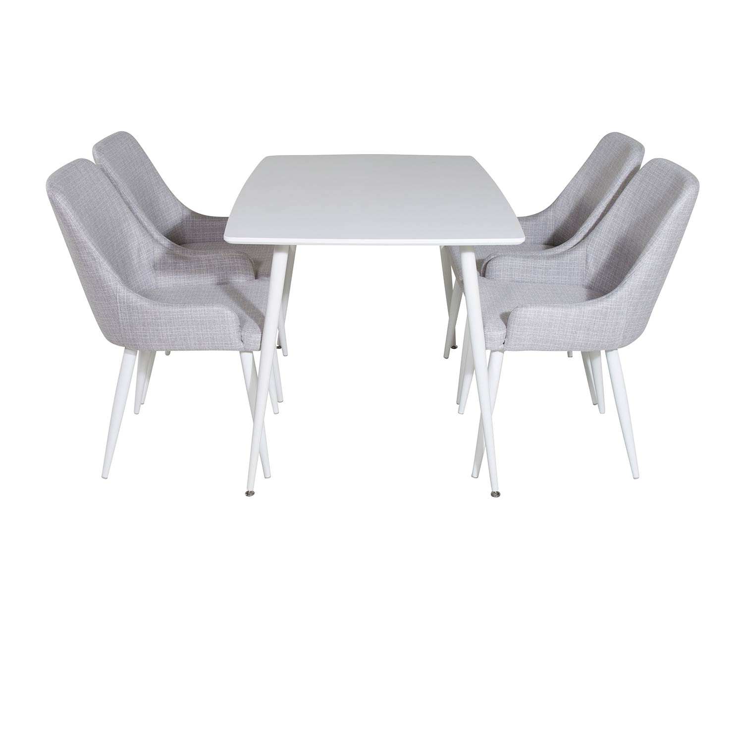 Spisegruppe Venture Home Pobbie med 4 Plake Stoler Polyester