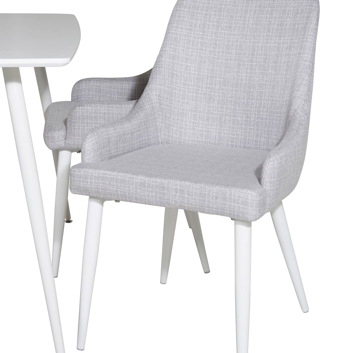 Spisegruppe Venture Home Pobbie med 4 Plake Stoler Polyester