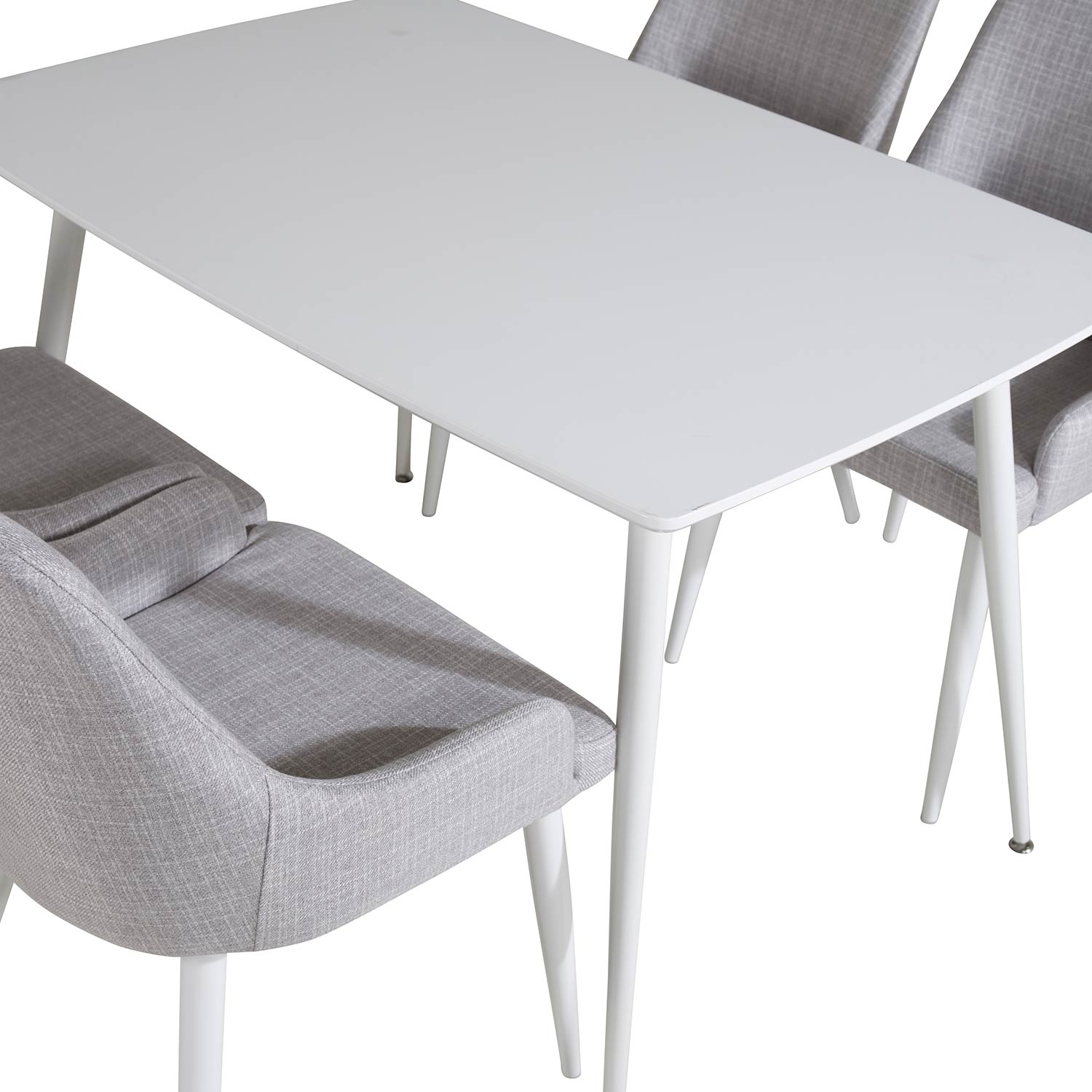 Spisegruppe Venture Home Pobbie med 4 Plake Stoler Polyester