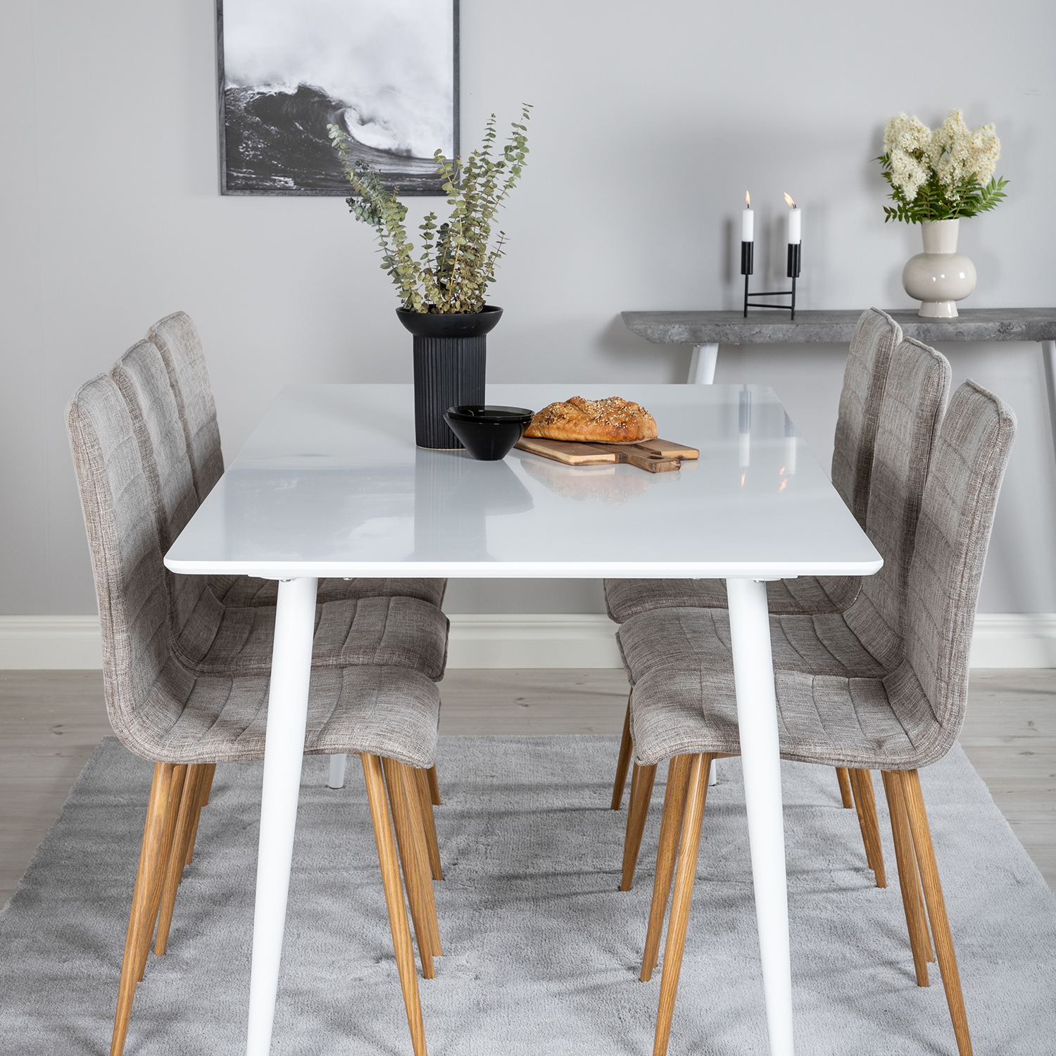 Spisegruppe Venture Home Pobbie med 6 Walter Stoler