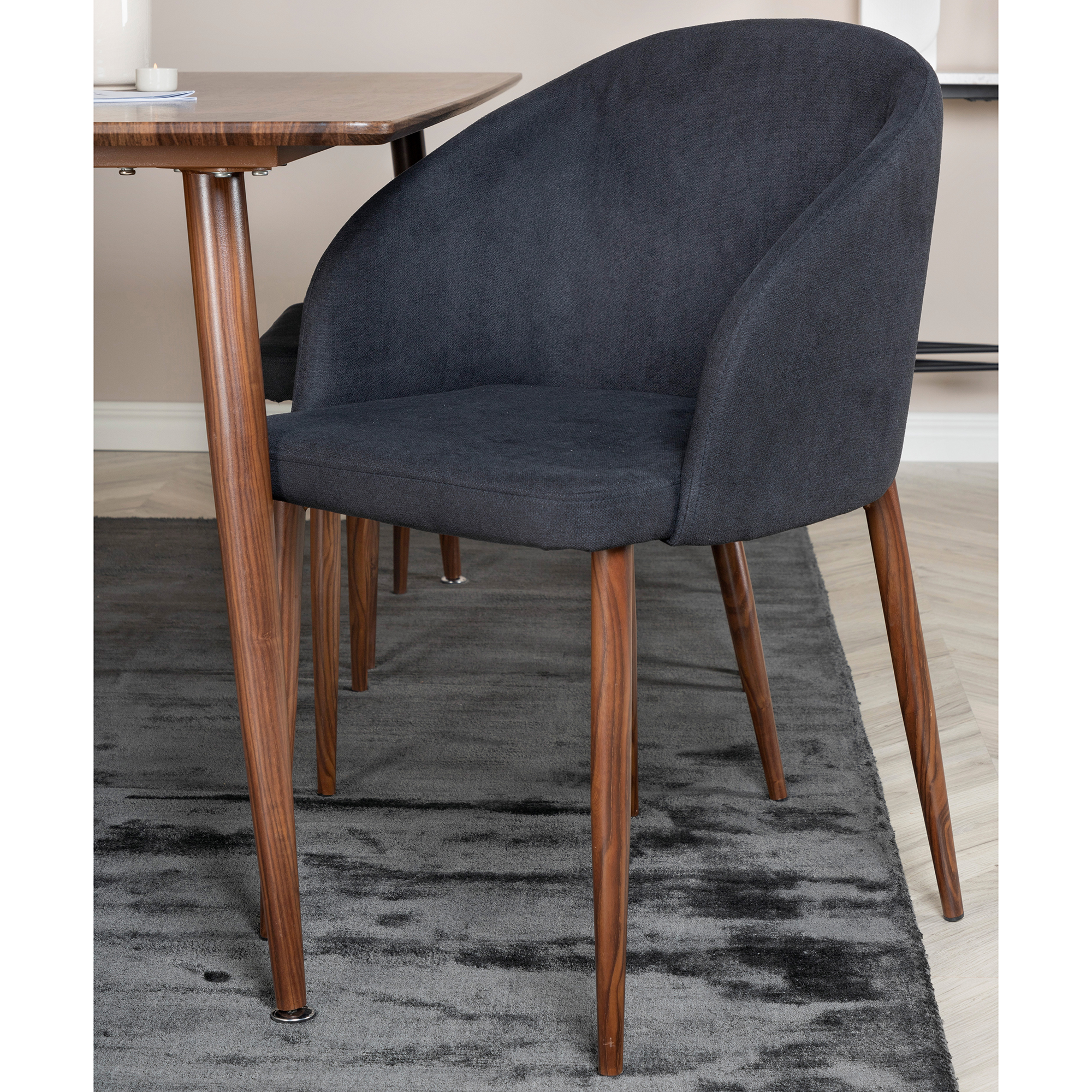 Spisegruppe Venture Home Pobbie med 6 Archie Stoler Polyester