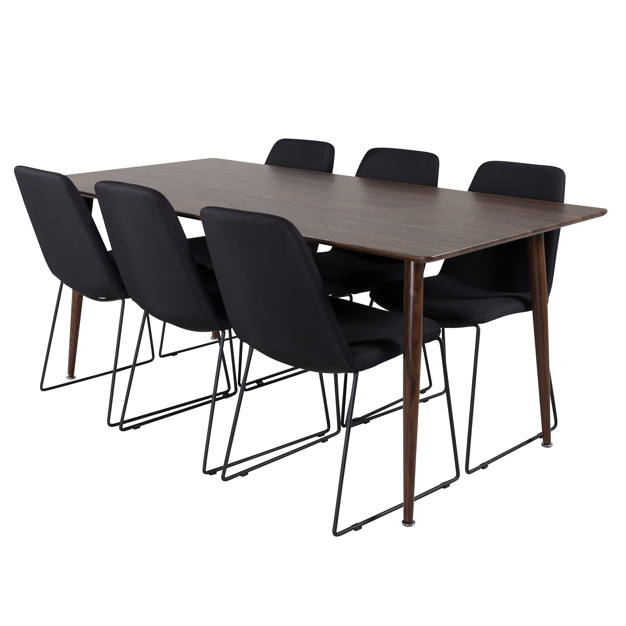Spisegruppe Venture Home Pobbie med 6 Muscot Stoler Polyester