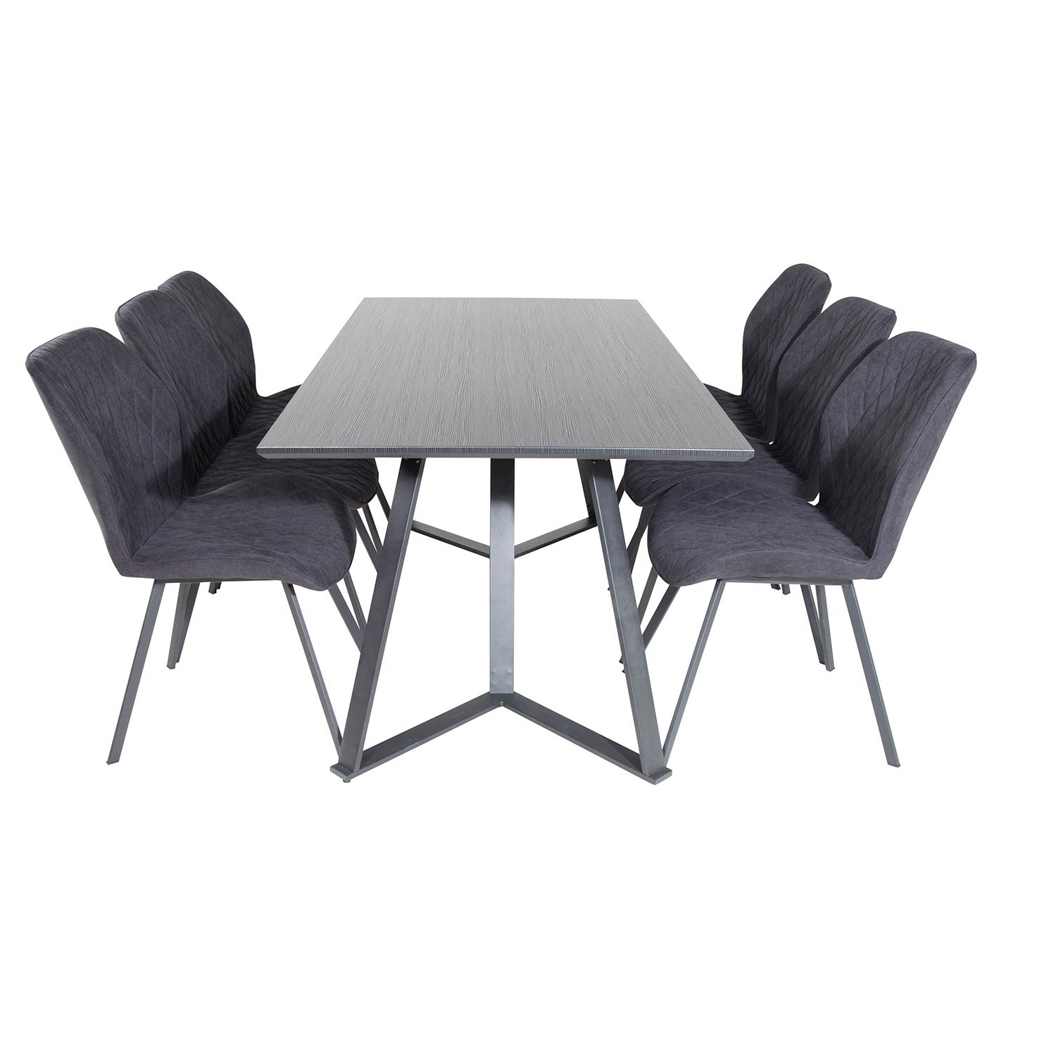 Spisegruppe Venture Home Madde med 6 Geneva Stoler