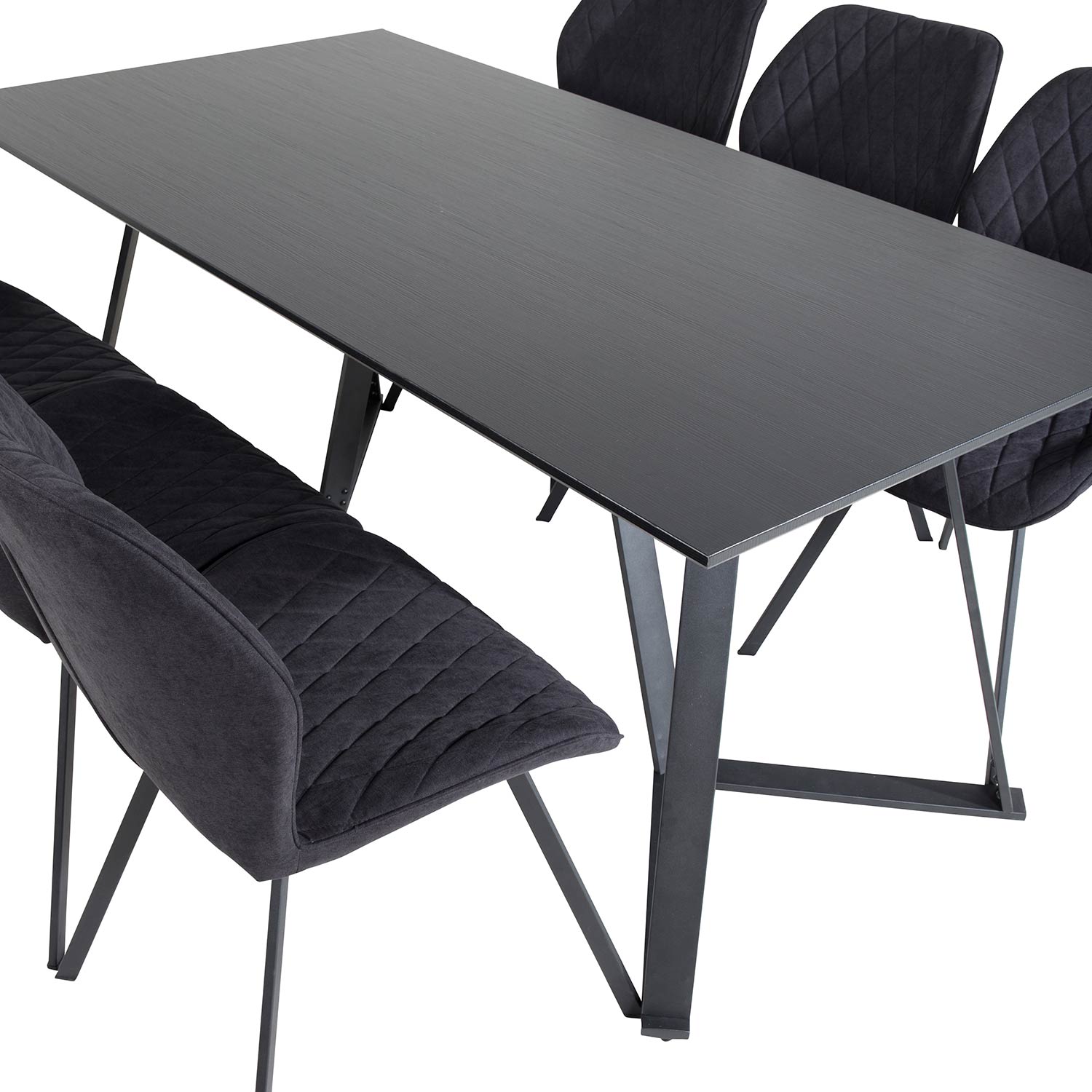 Spisegruppe Venture Home Madde med 6 Geneva Stoler