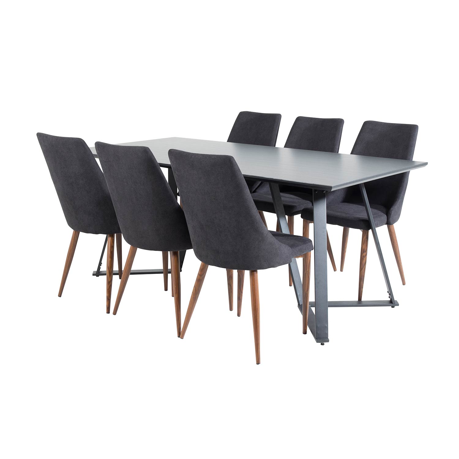 Spisegruppe Venture Home Madde med 6 Laura Stoler Polyester