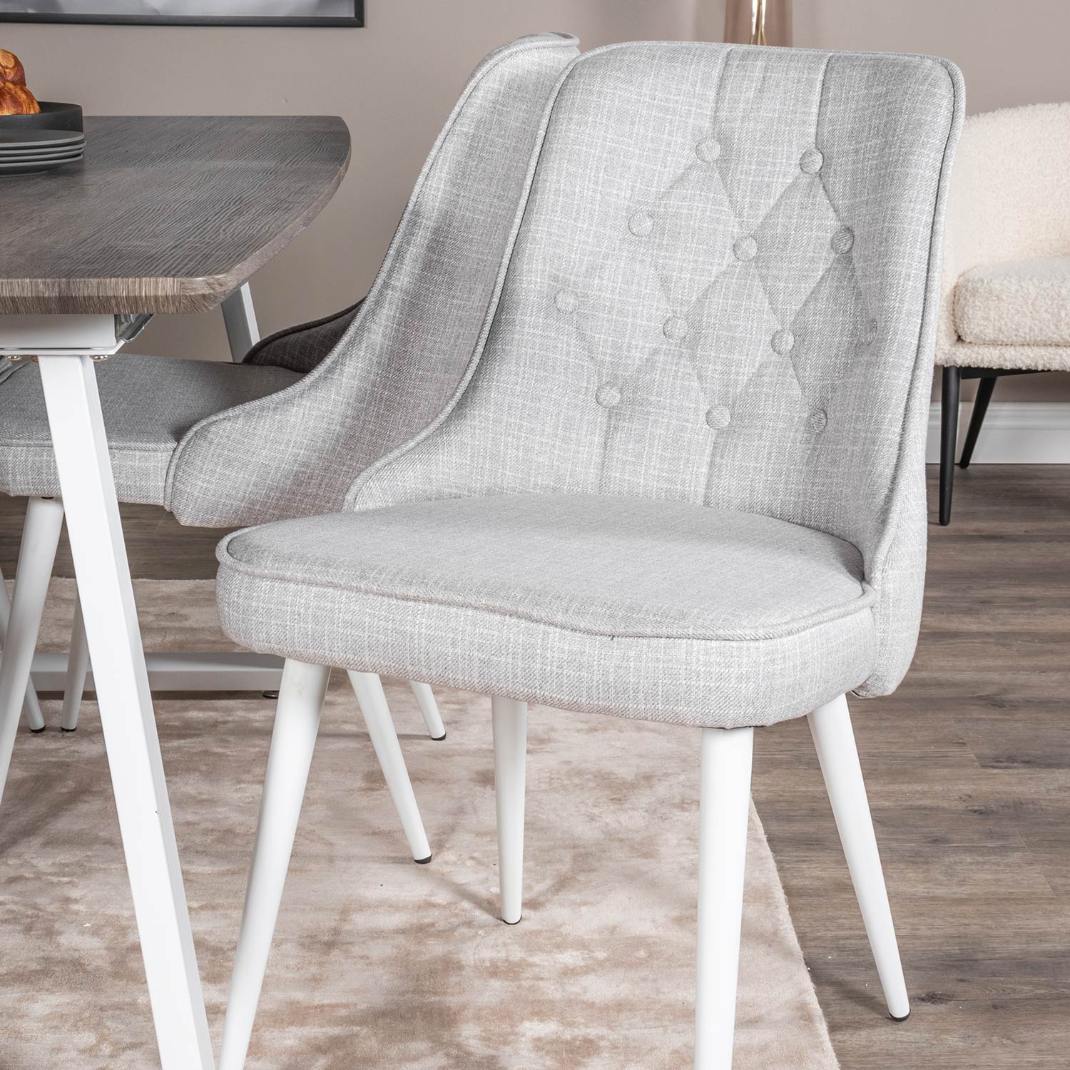 Spisegruppe Venture Home Ina med 4 Vera Stoler Polyester