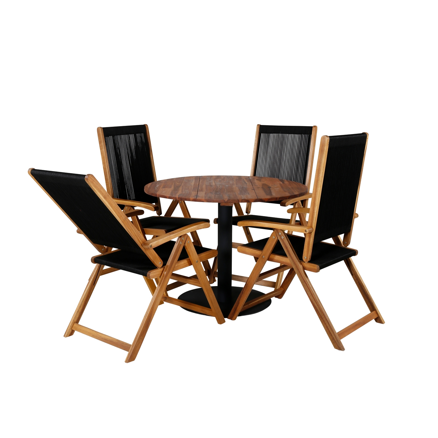 Spisegruppe Venture Home Canne med 4 Jimbo Sammenleggbara Spisestoler