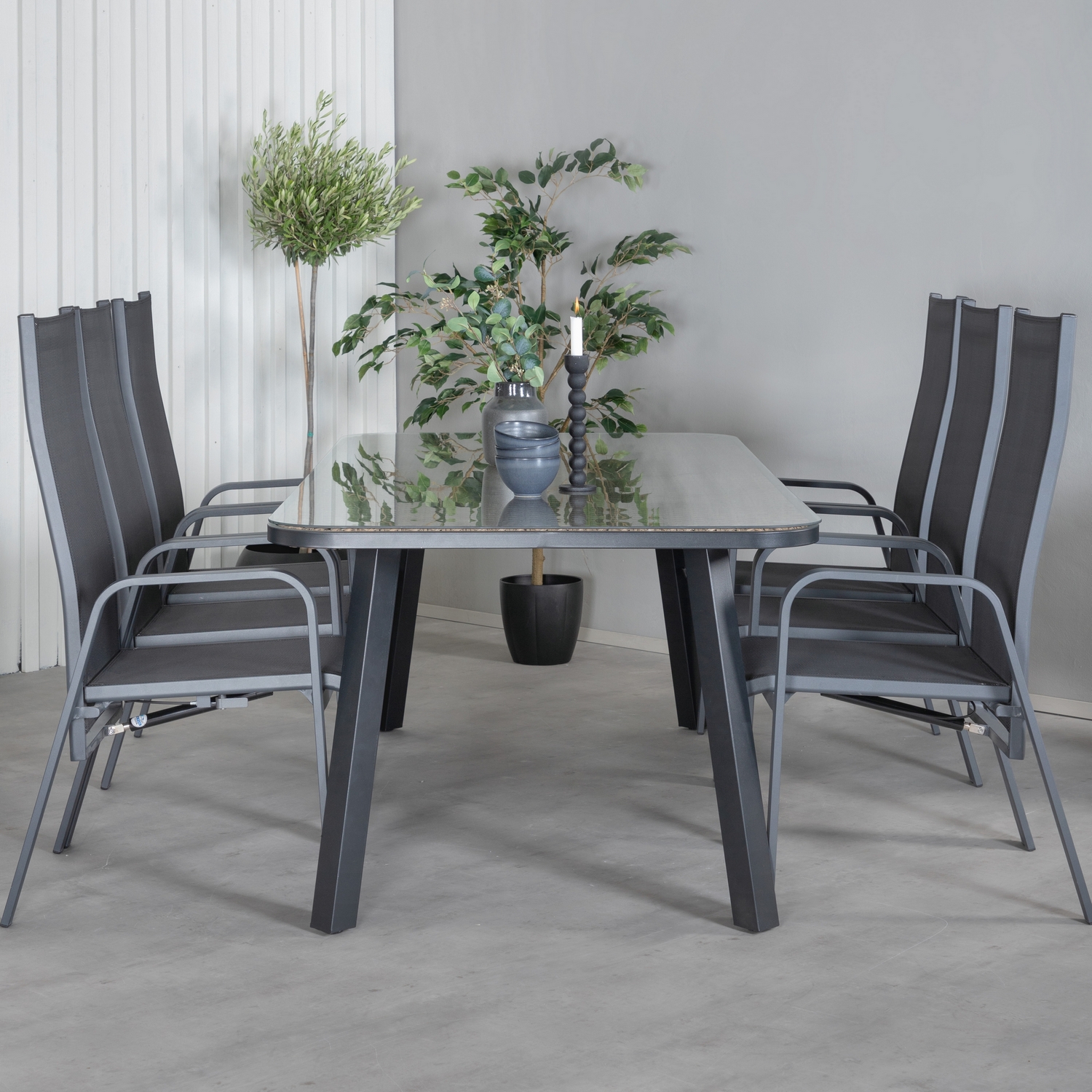 Spisegruppe Venture Home Olle med 6 Curz Spisestoler