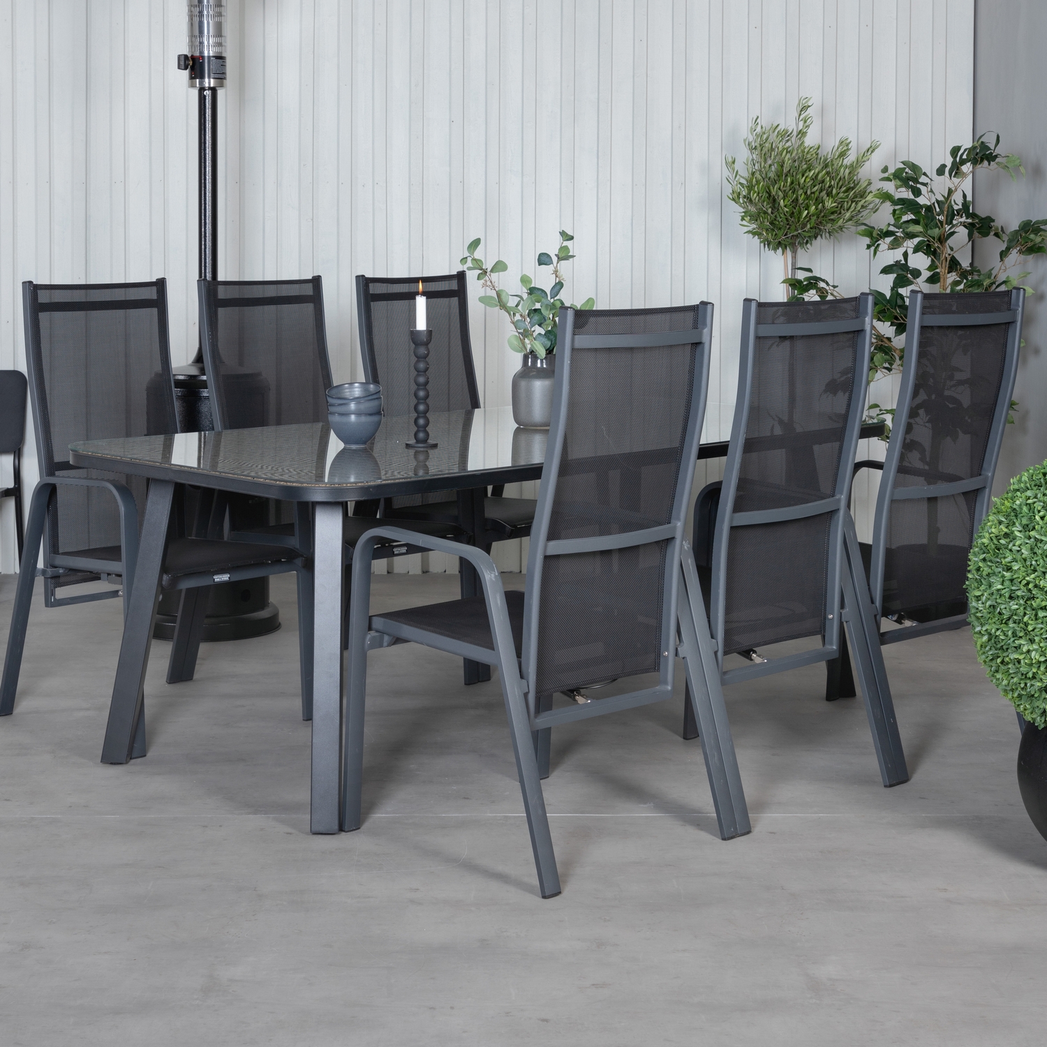 Spisegruppe Venture Home Olle med 6 Curz Spisestoler