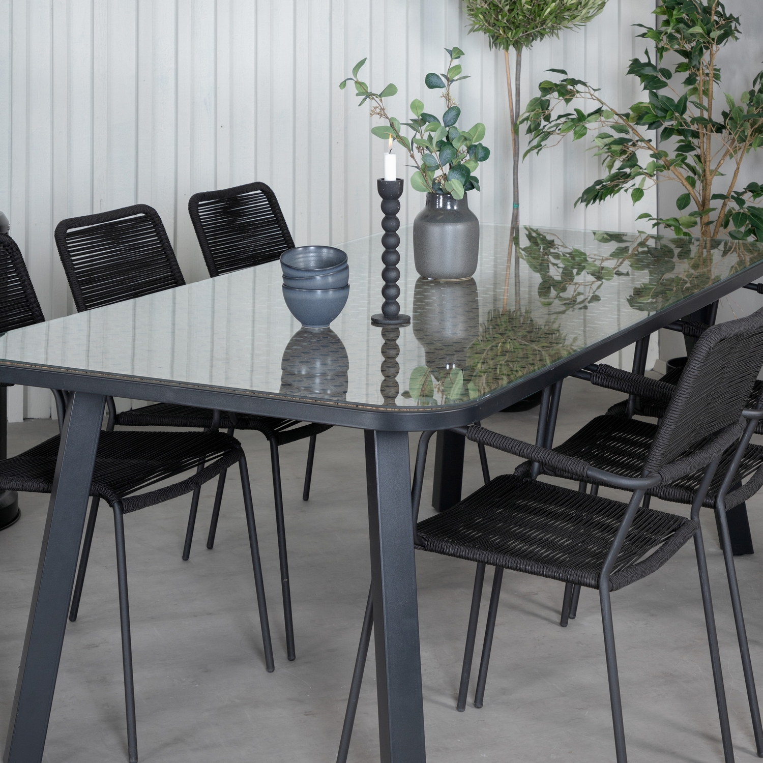 Spisegruppe Venture Home Peoria med 6 Leon Spisestoler