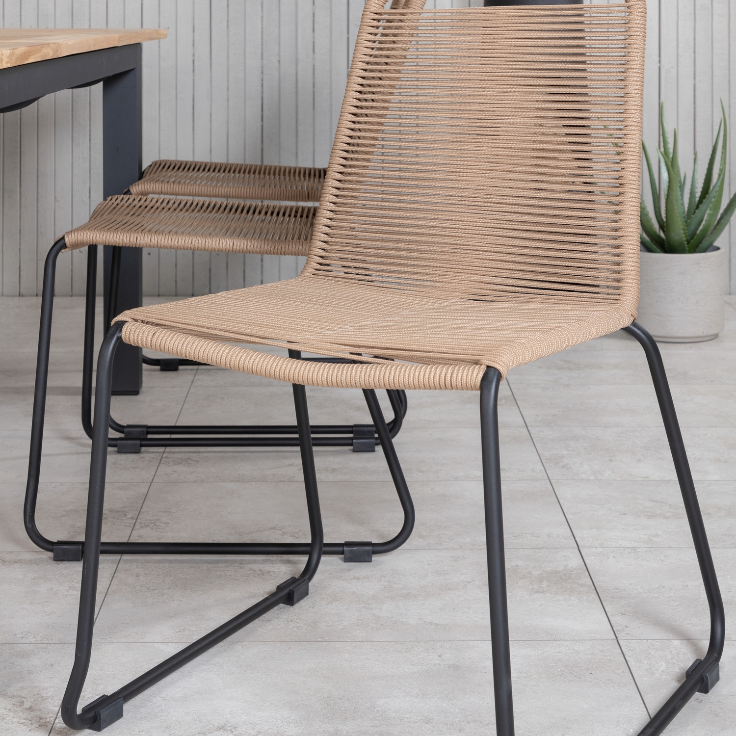 Spisegruppe Venture Home Perla 152 med 6 Leon Stablebare Spisestoler