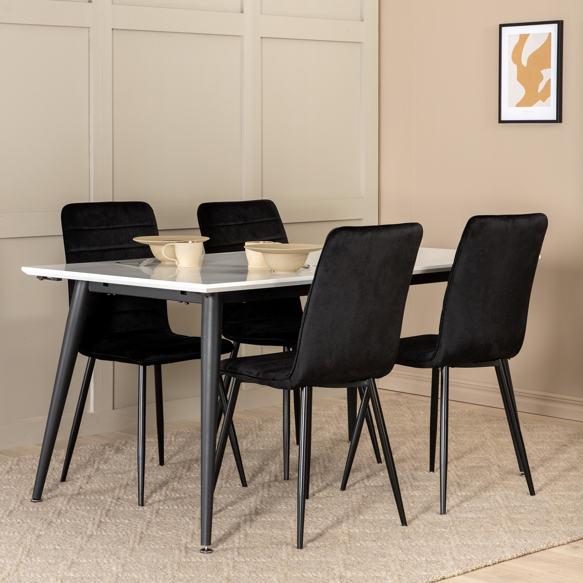 Spisegruppe Venture Home Jolie med 4 Walerina Stoler