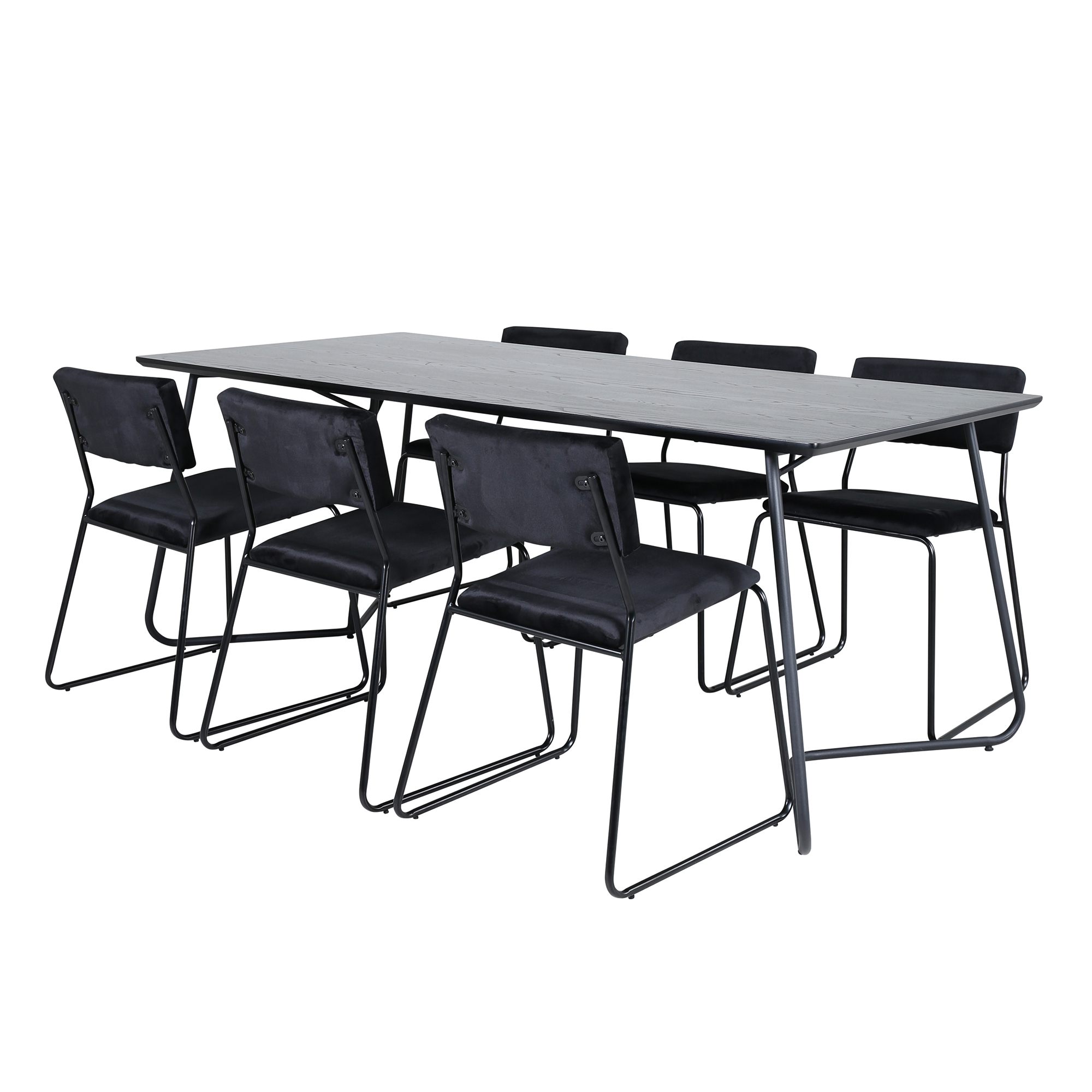 Spisegruppe Venture Home Annika med 6 Kungshamn Stoler Fløyel