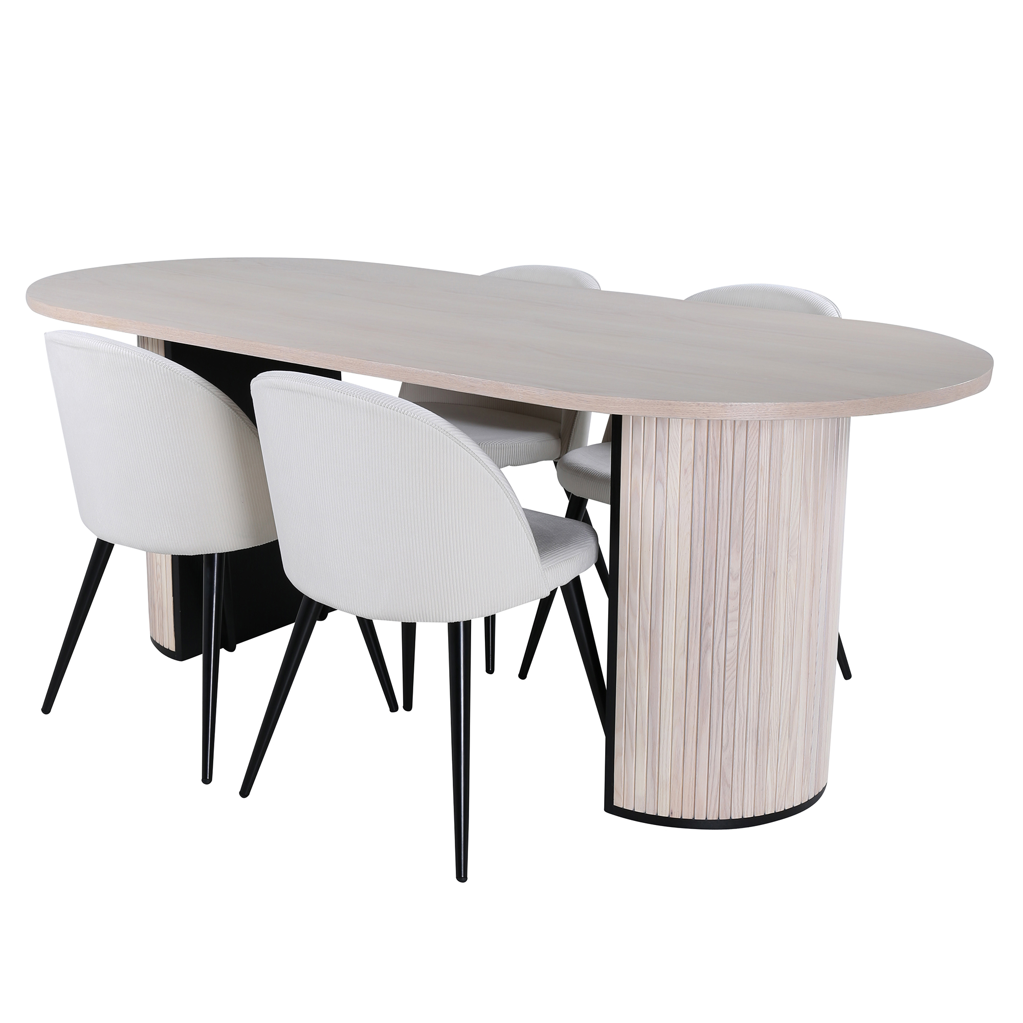 Spisegruppe Venture Home Bianca med 4 Valentina Stoler