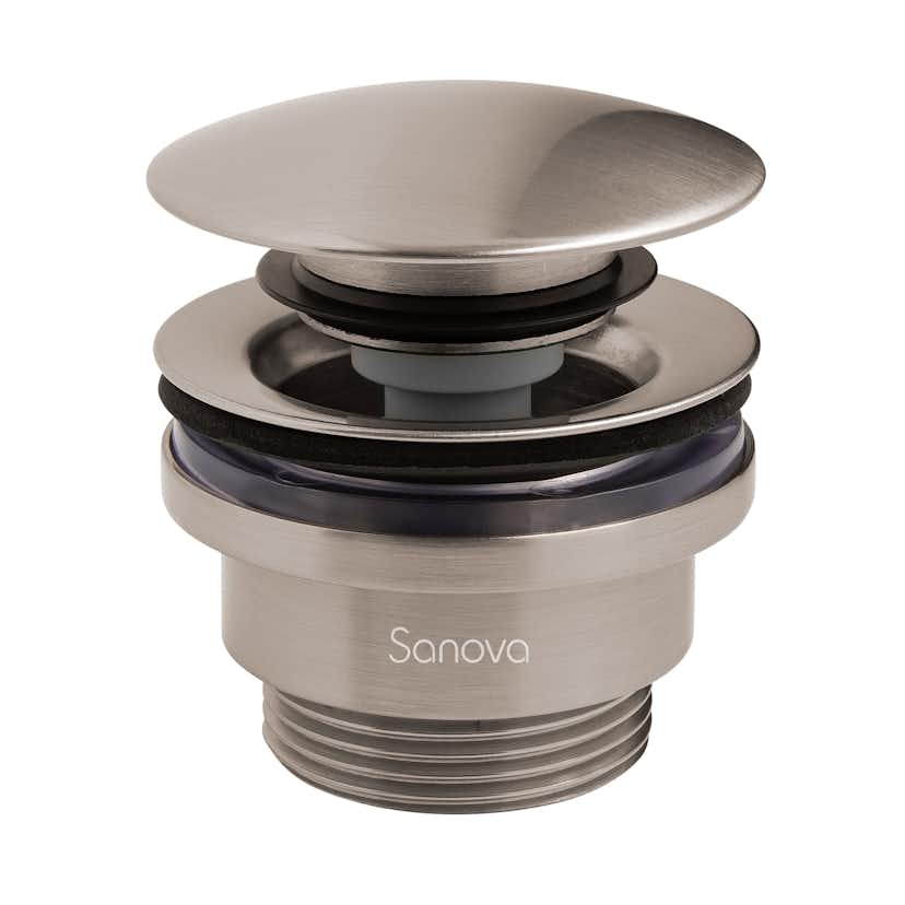 Bottenventil LH Idro Push-Open Borstad Nickel