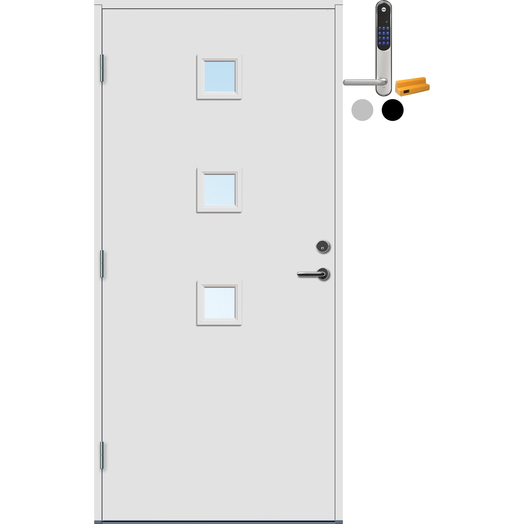 Ytterdør Bygg1 Selje Thermoisolert med Yale Doorman Classic Home