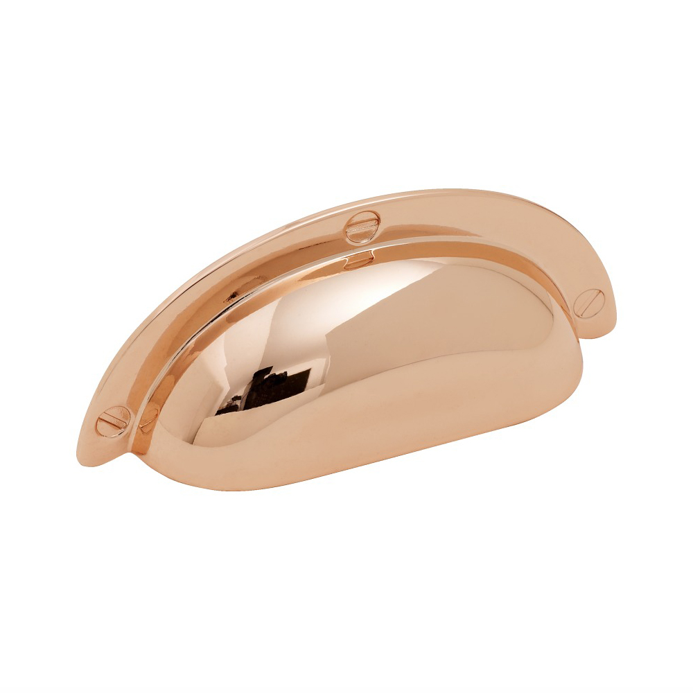 Skålhandtag Beslag Design 3922 Polerad Koppar