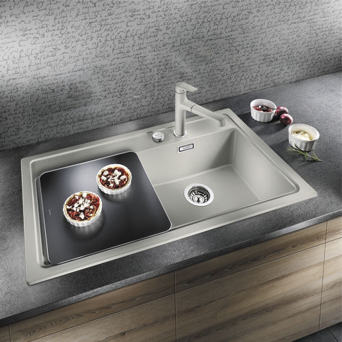 Skjærebrett Blanco Herdet Sort Glass 375 x 365 mm