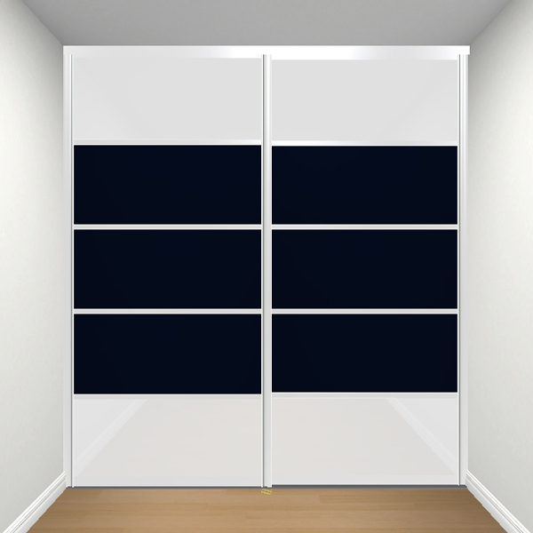 Skjutdörr Elfa Estetic Penta Trämelamin/Dekor Special, Profil: Innocent Birch