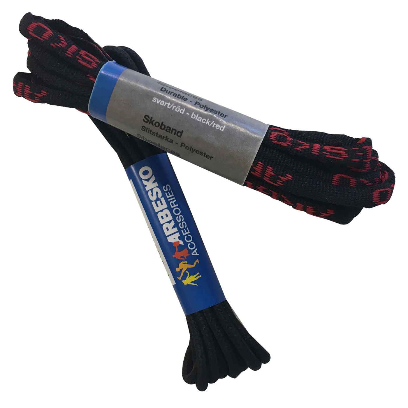 Skoband Arbesko Polyester Svart, Längd: 150 cm