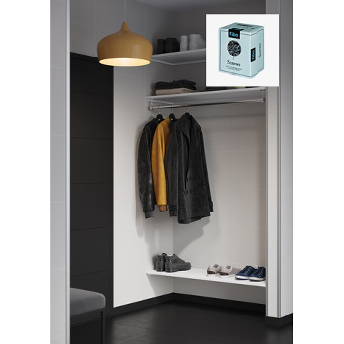 Baderomspanel Fibo 2090-M6030 Light Grey med Monteringsskruer