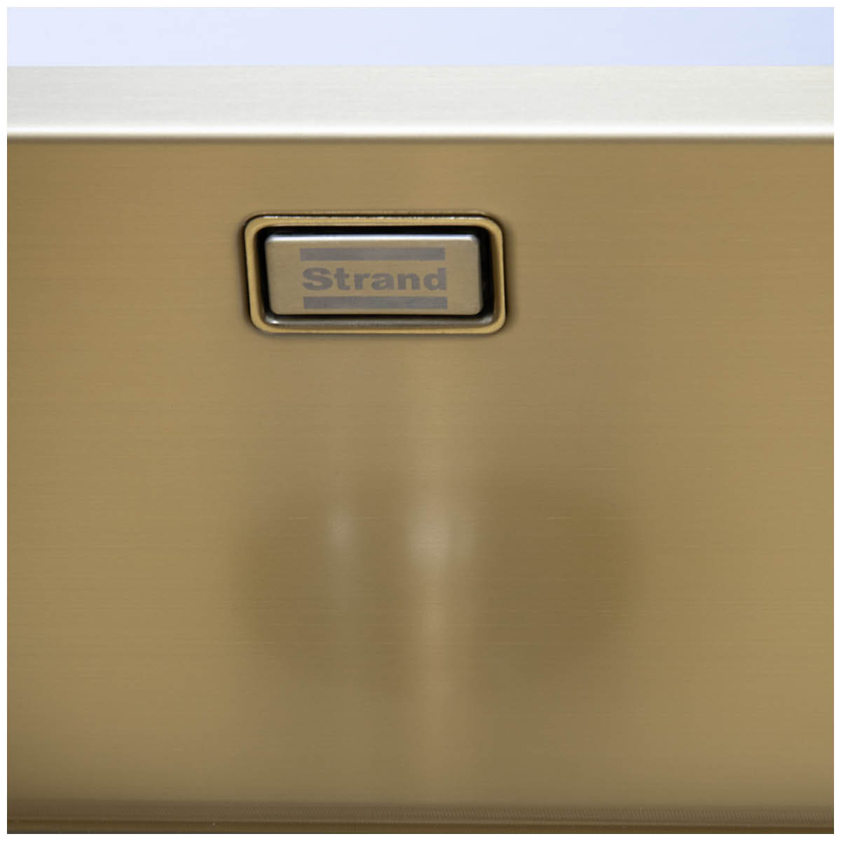 Enkelvask Strand Stainless SOLID med clips och blandarplats PVD Gold