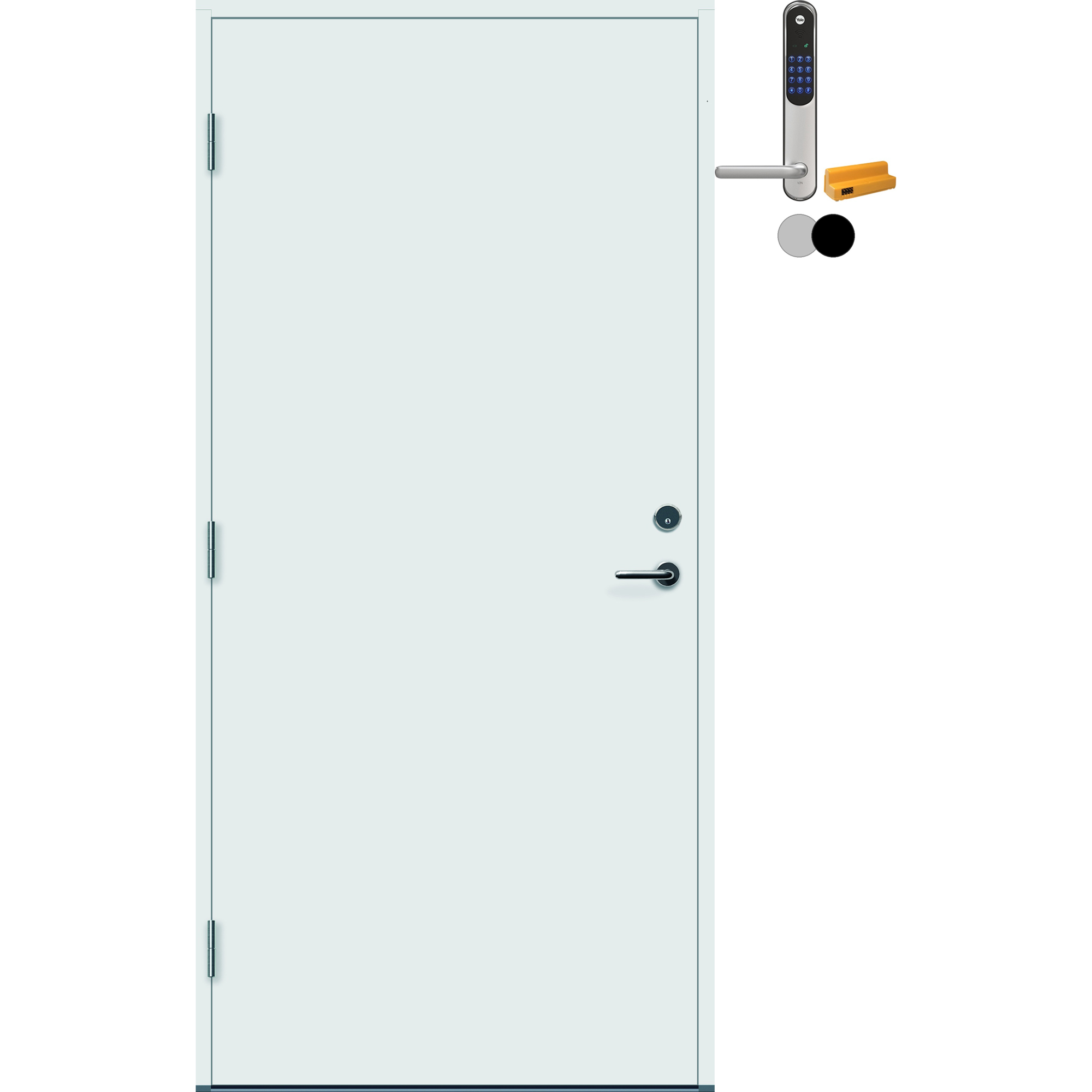 Ytterdør Bygg1 Sola Thermoisolert med Yale Doorman Classic Home