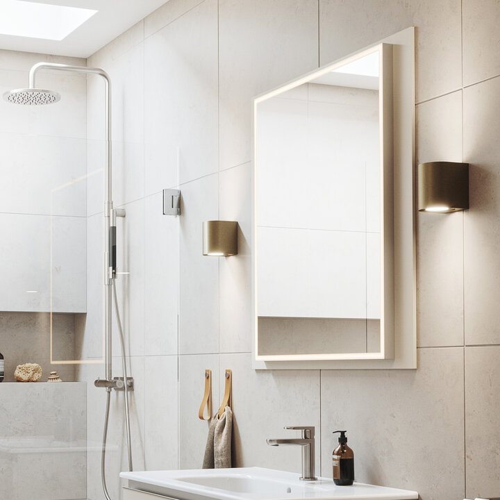 Belysningsspegel Ballingslöv LED med Ram