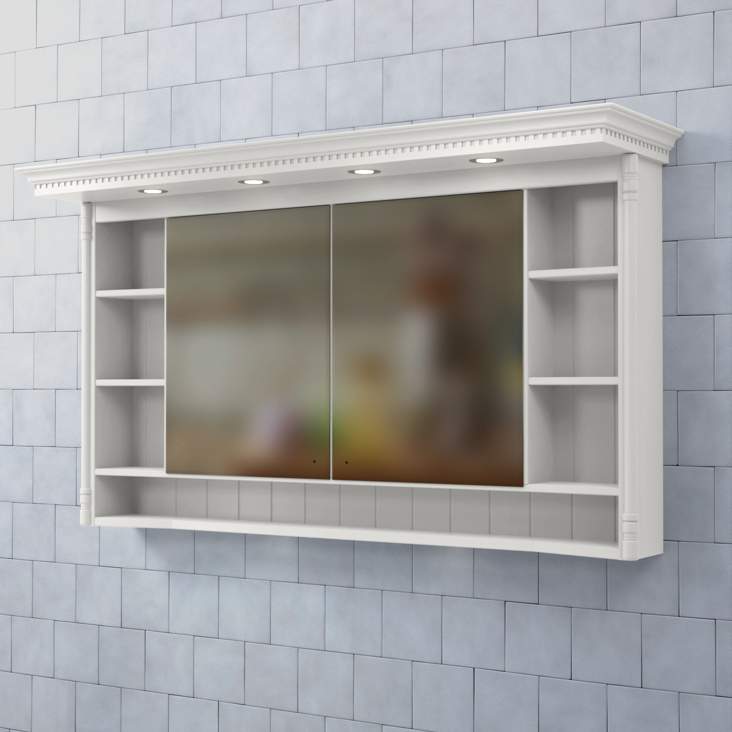 Spegelskåp Björbo Badrum Valhall med Belysning Varmgrå, 1570 mm - Installation/montering finns att köpa till