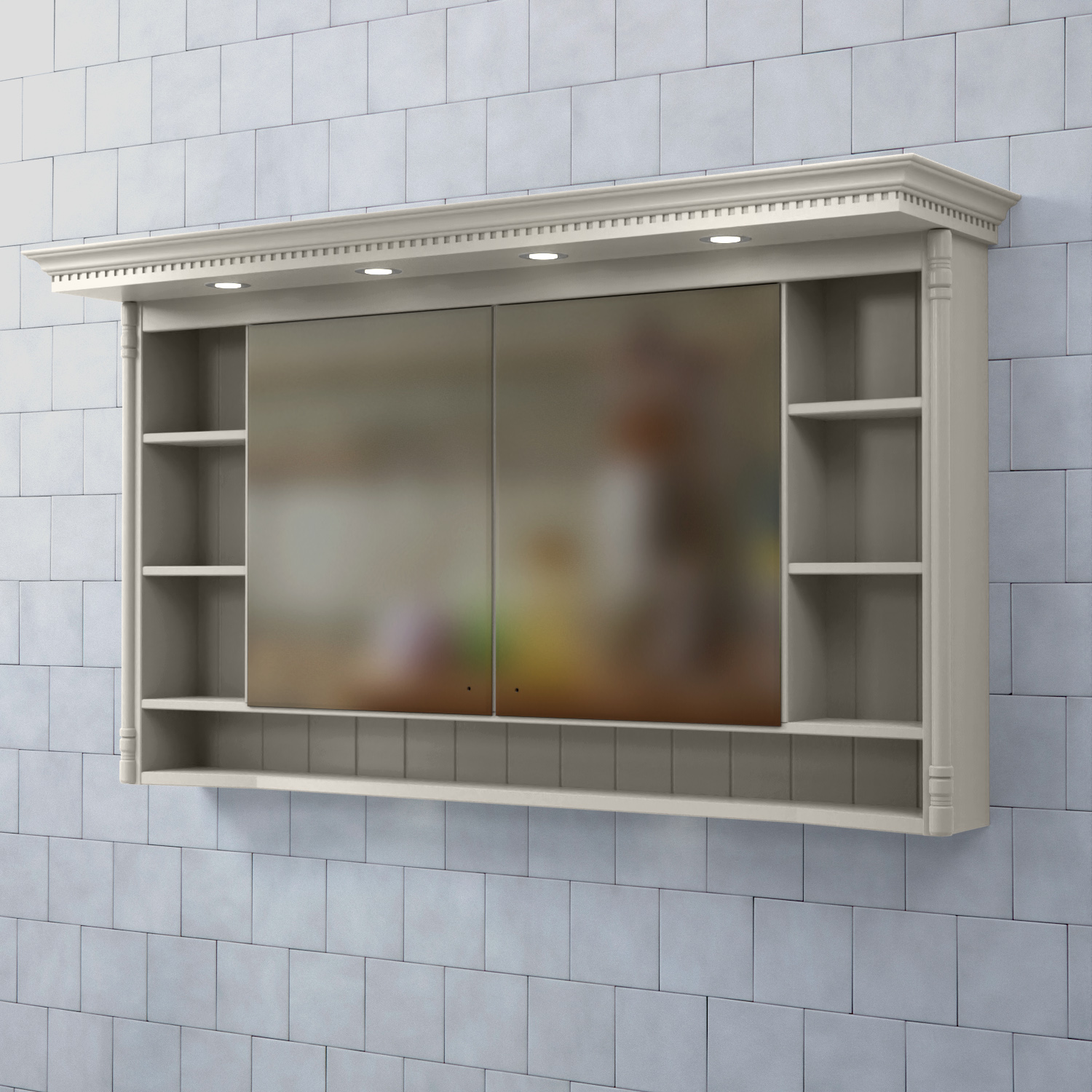 Spegelskåp Björbo Badrum Valhall med Belysning Sand, 1570 mm - Installation/montering finns att köpa till