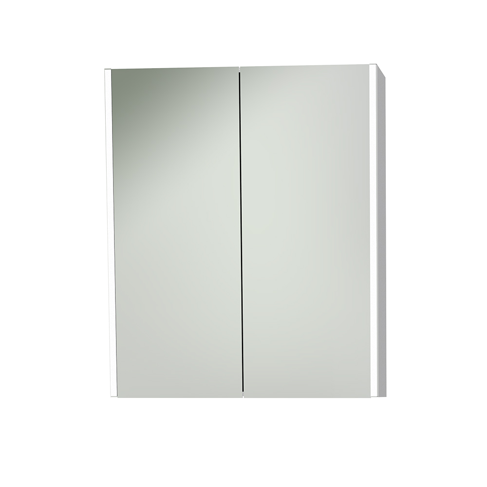 Spegelskåp Miller Badrum Linear LED Ljusgrå, B:590, Hängning Två dörrar - Installation/montering finns att köpa till