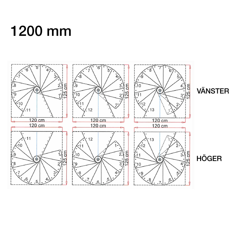 Spiraltrapp Byggera Euro Design Svart