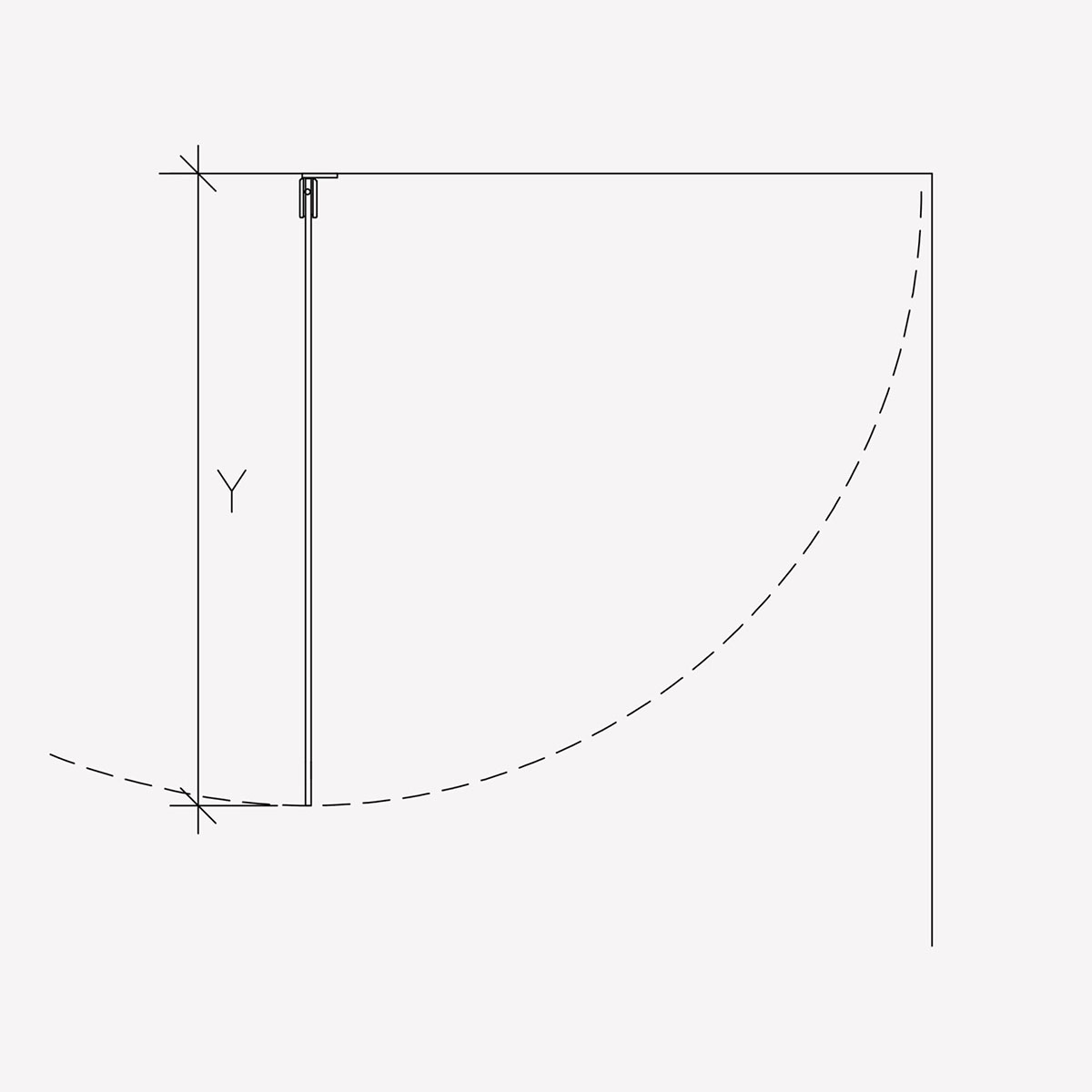 Duschvägg Invitrea Flair GH2 med Glasrengöring