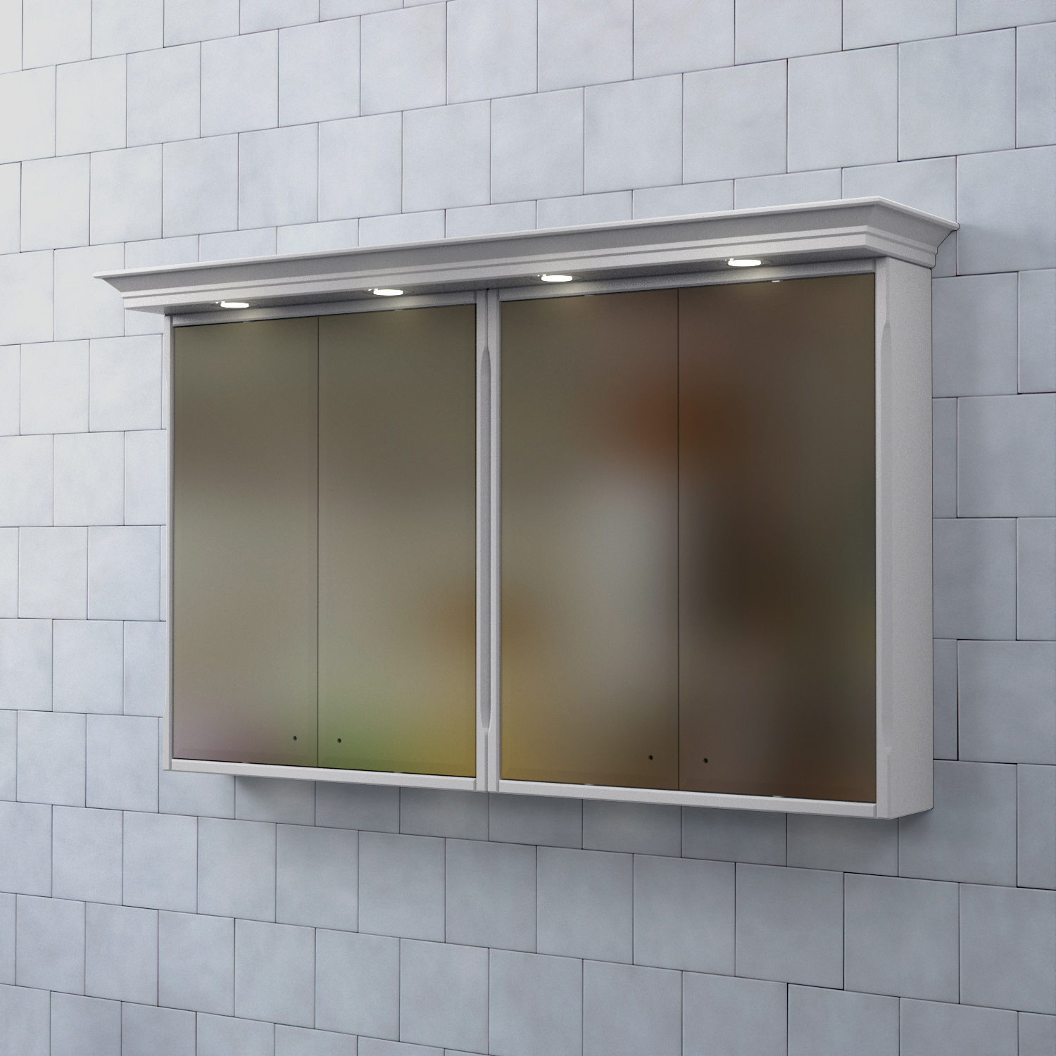 Spegelskåp Björbo Badrum Saga med Belysning 130 Ljusgrå - Installation/montering finns att köpa till