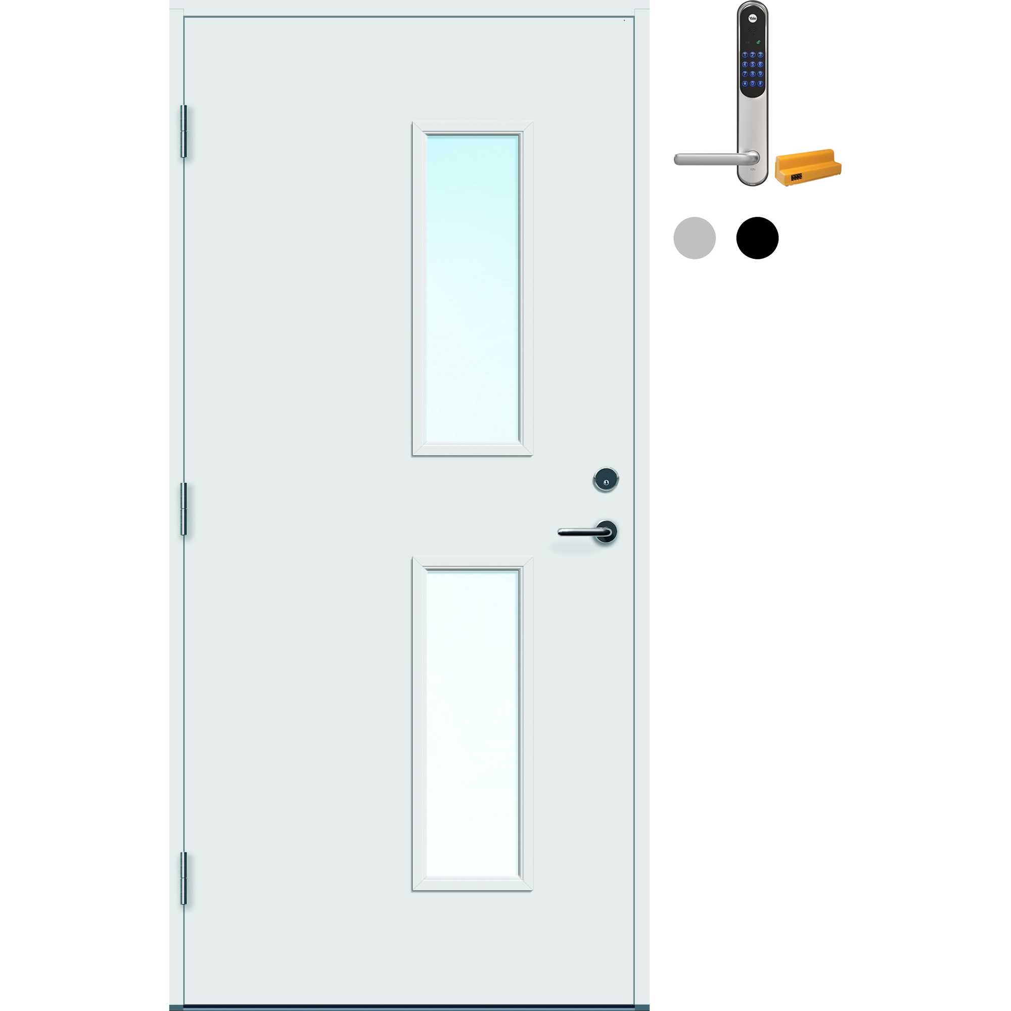 Ytterdør Bygg1 Stange Thermoisolert med Yale Doorman Classic Home