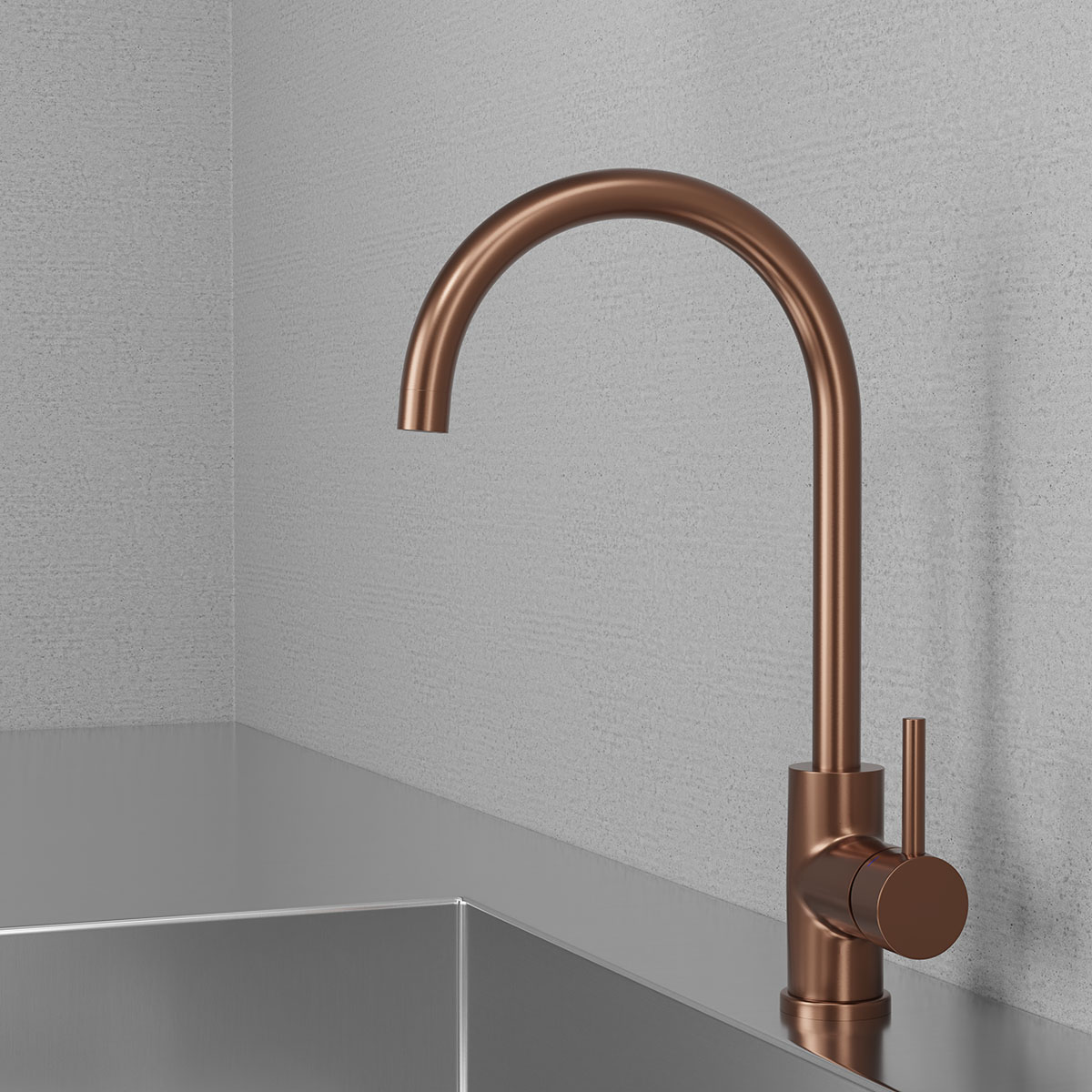 Köksblandare Scandtap Steel Curve Rostfritt Stål | badrum - blandare - koksblandare | KakelKungen