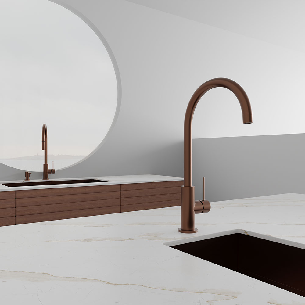 Kjøkkenbatteri Scandtap Steel Equip Rustfritt stål