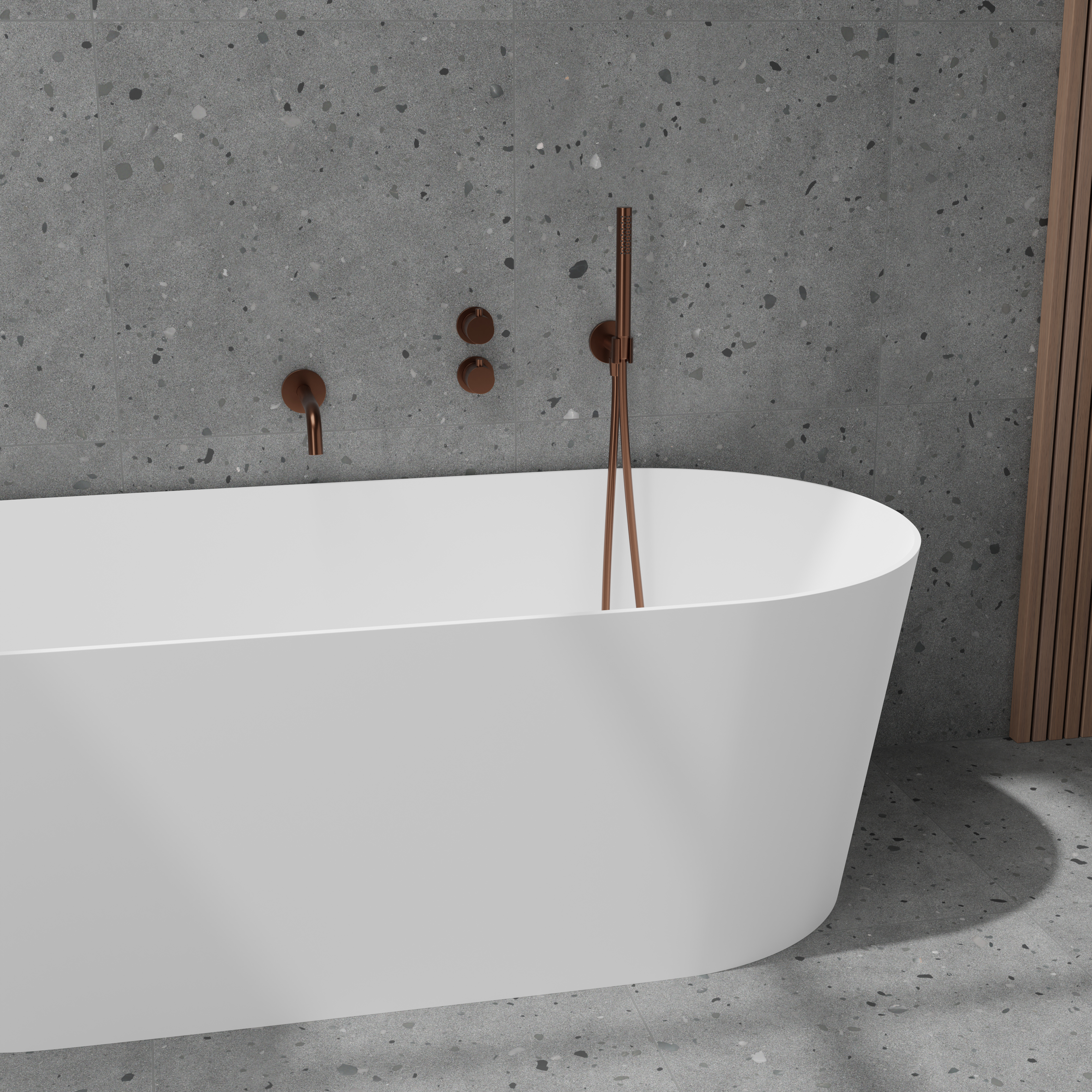 Badkarsblandare Scandtap Steel Harmonized 4 för Inbyggnad