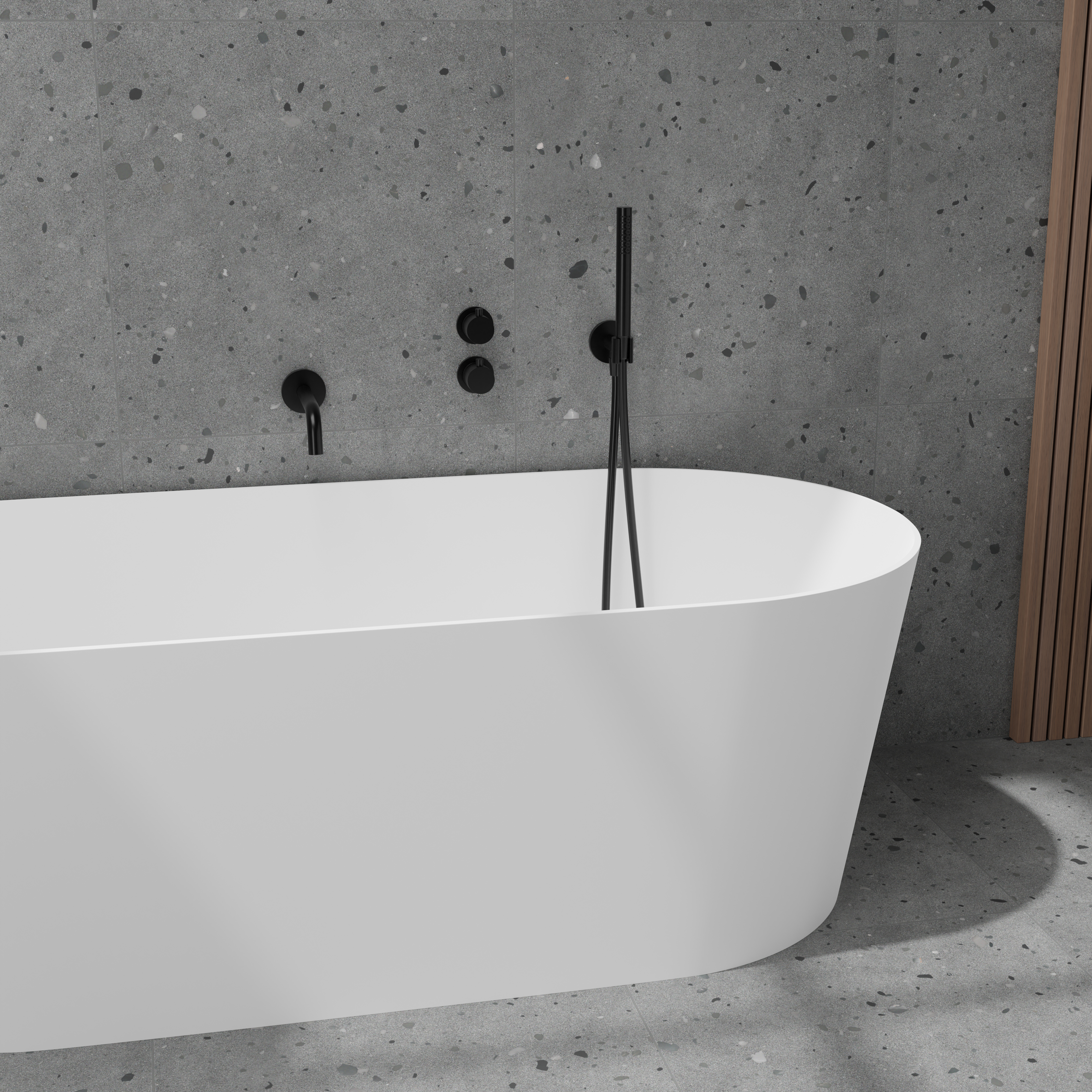 Badkarsblandare Scandtap Steel Harmonized 4 för Inbyggnad