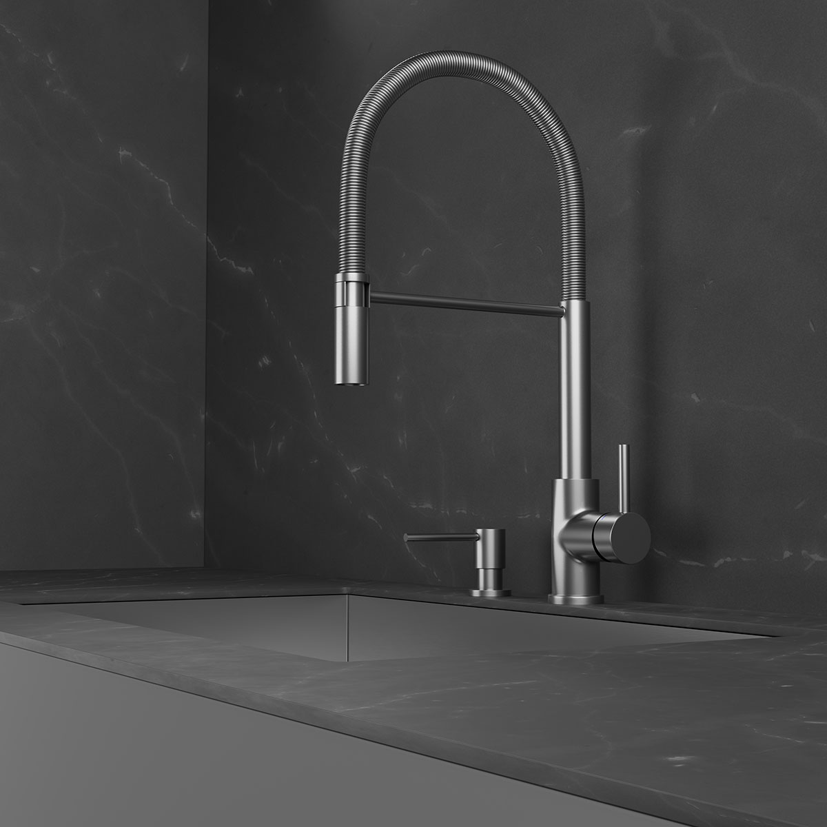 Kjøkkenbatteri Scandtap Steel Pro Rustfritt stål