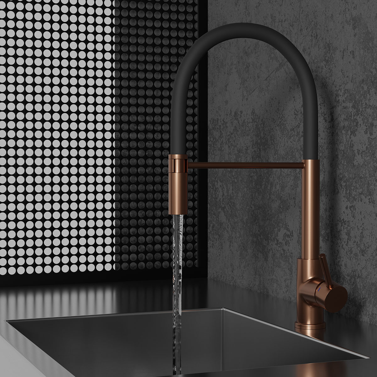 Kjøkkenbatteri Scandtap Steel Pro Rustfritt stål