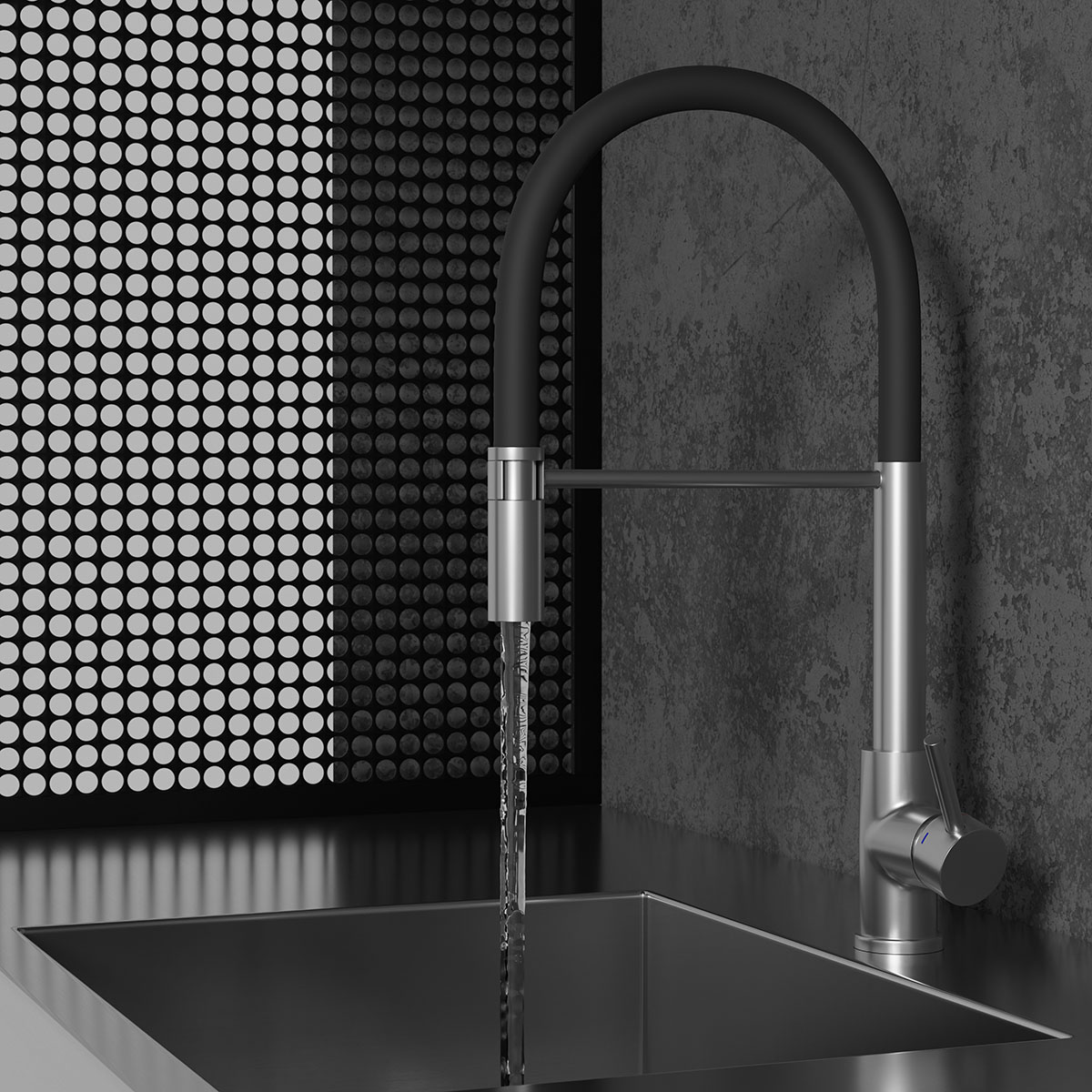 Kjøkkenbatteri Scandtap Steel Pro Rustfritt stål