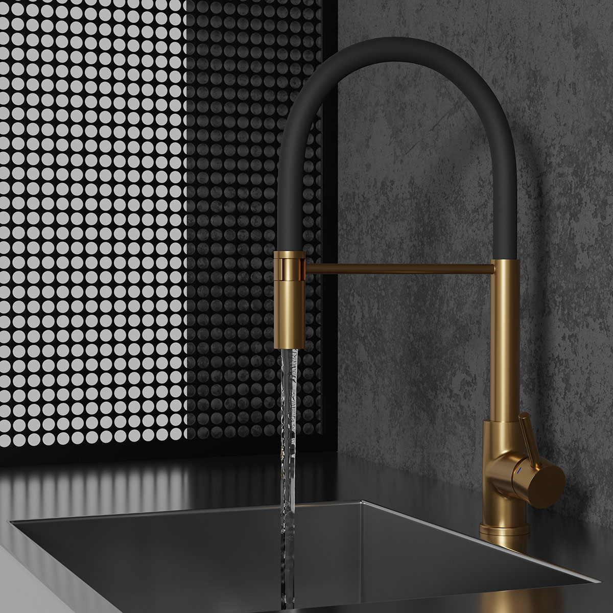 Kjøkkenbatteri Scandtap Steel Pro Rustfritt stål