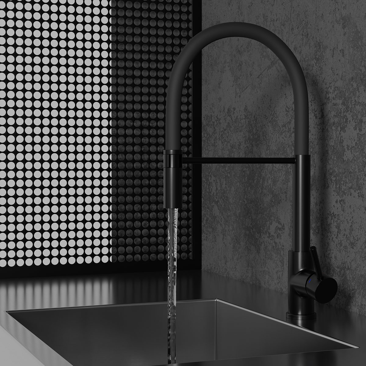 Kjøkkenbatteri Scandtap Steel Pro Rustfritt stål