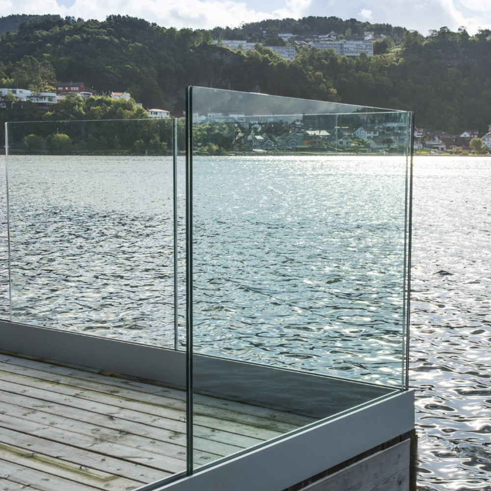 Glasräcke Novoroom Stolpfritt BxH: 1100x1100, Modell: R-R