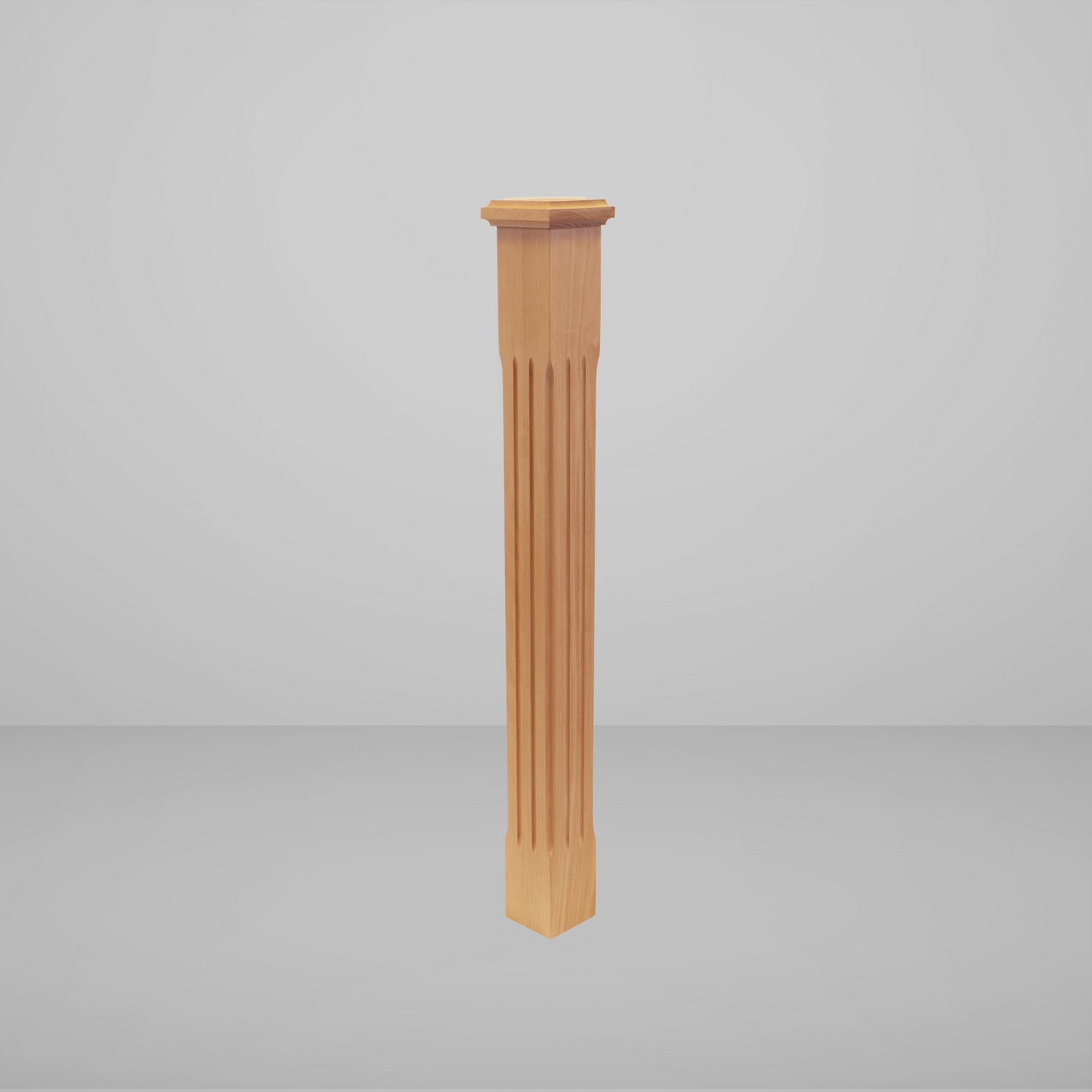 Räckesstolpe Herrljunga Ledstångsfabrik Västeräng/Gläntan Obehandlad Bok, H: 930 mm