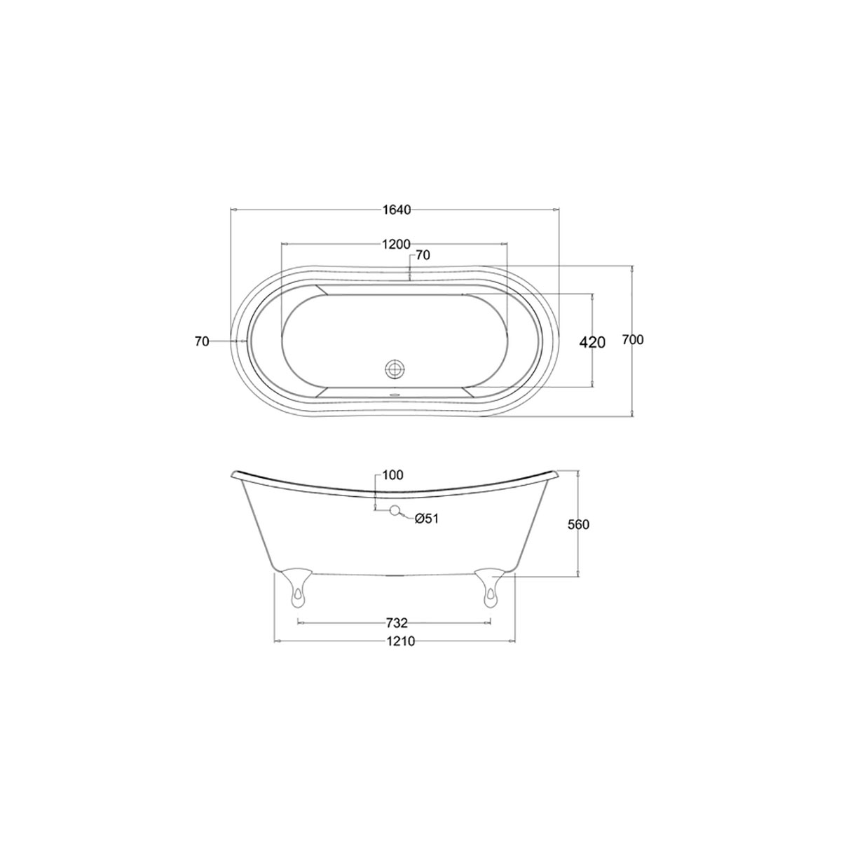 Badkar Burlington Bateau
